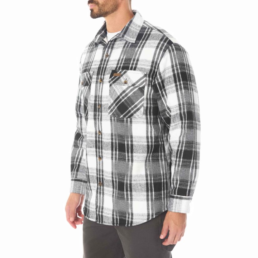 Sherpa-Lined Flannel Shirt-Jacket