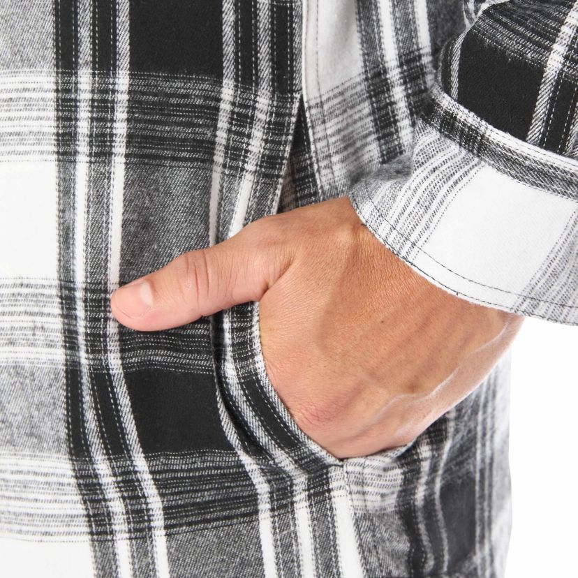Sherpa-Lined Flannel Shirt-Jacket