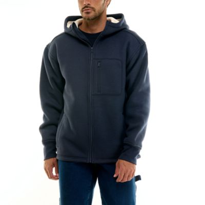 Men's Hallstatt Workwear Sherpa-Lined Bonded Thermal Full Zip Shirt Jacket, Navy Blue, 2XL