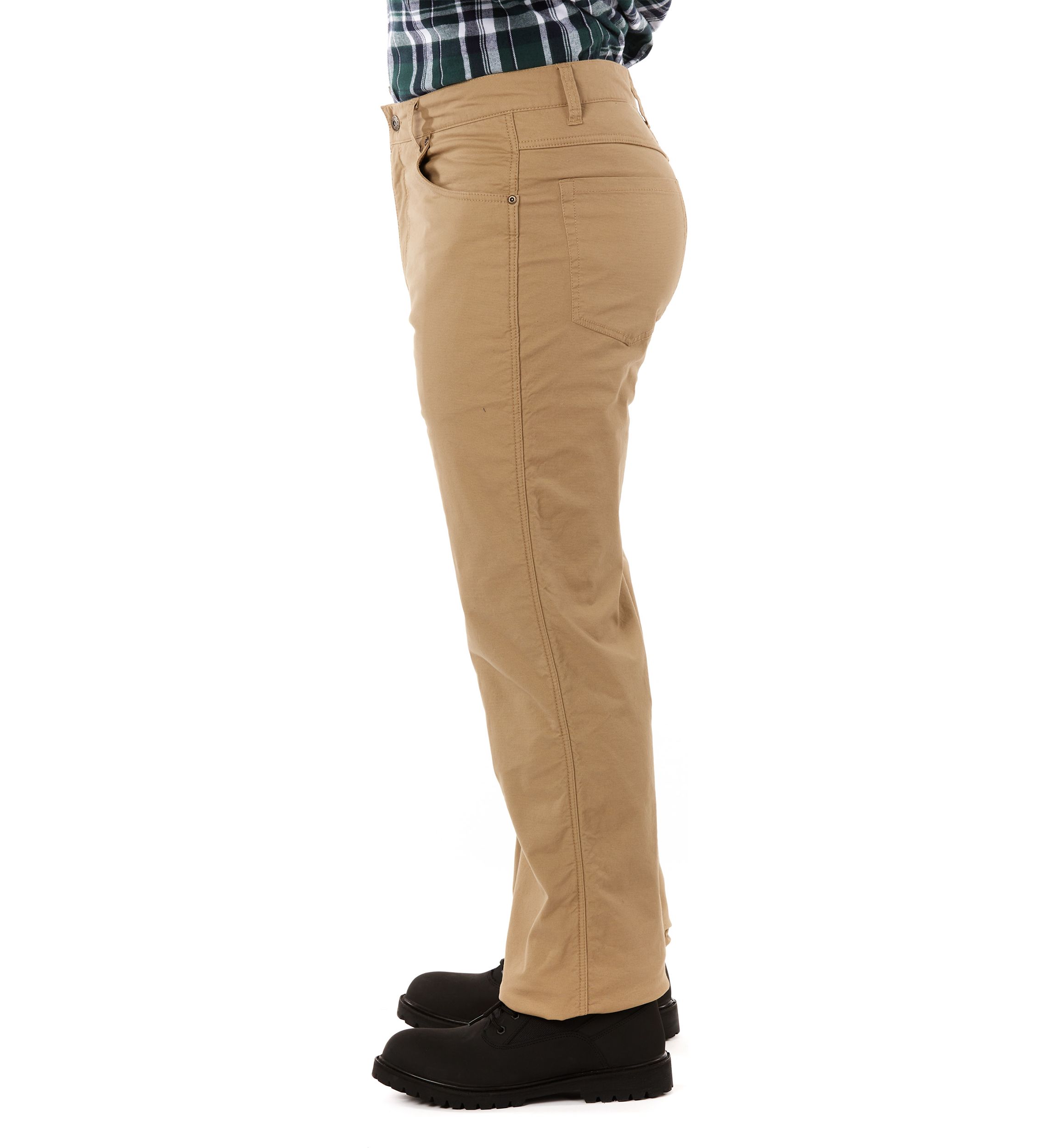 Print Fleece Lined 5 Pocket Canvas Pants