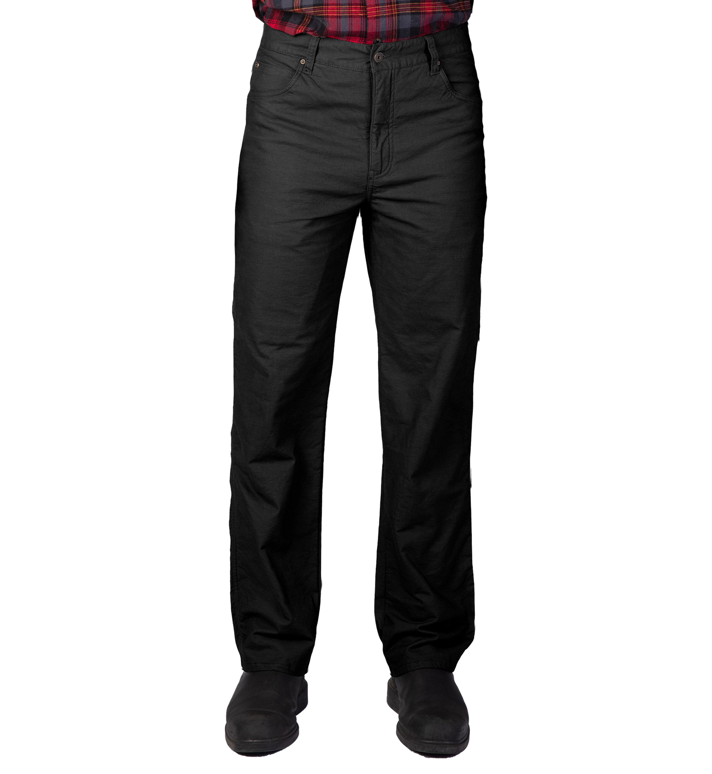 Stretch Fleece-Lined Canvas 5-Pocket Pant