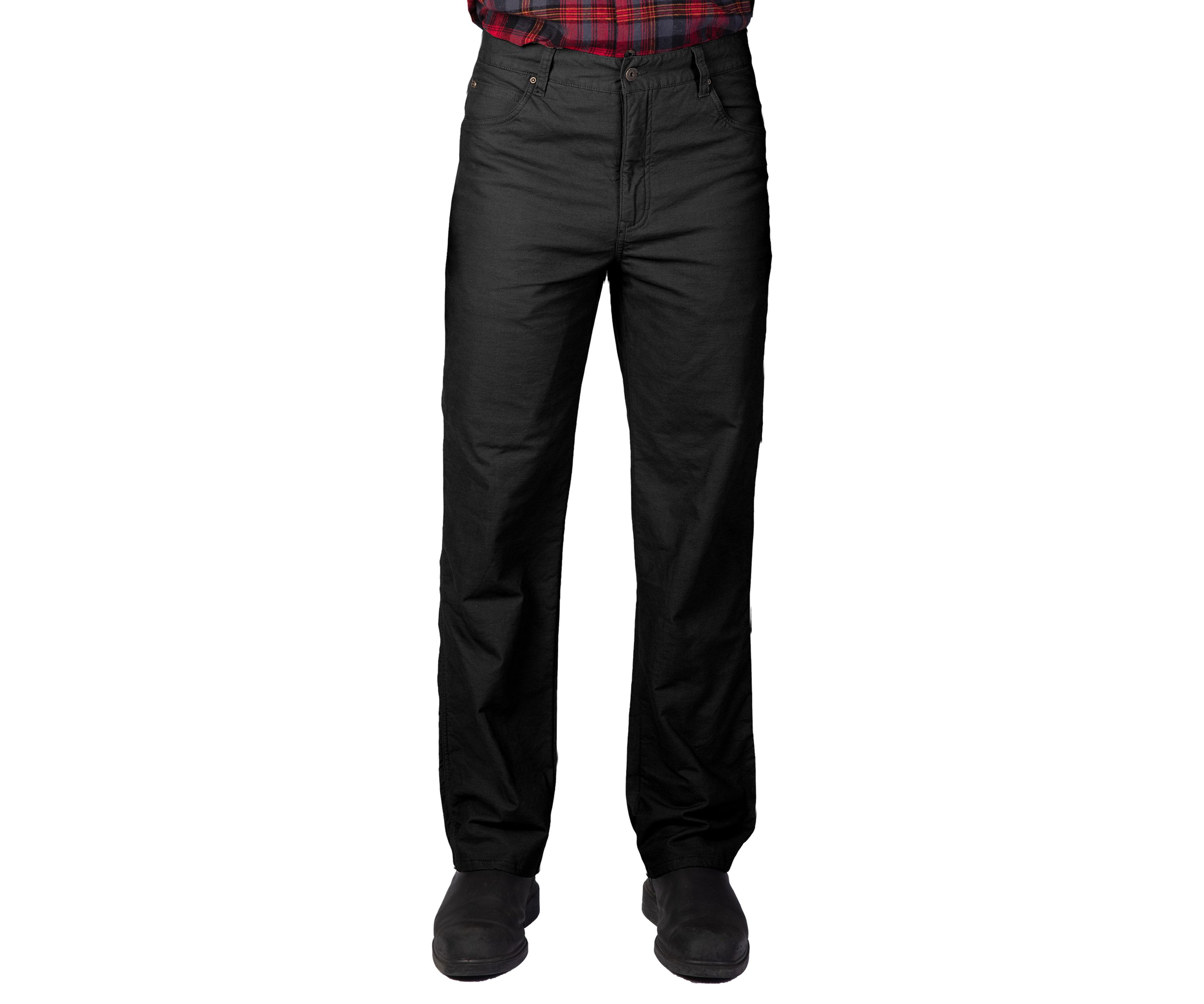 Stretch Fleece-Lined Canvas 5-Pocket Pant