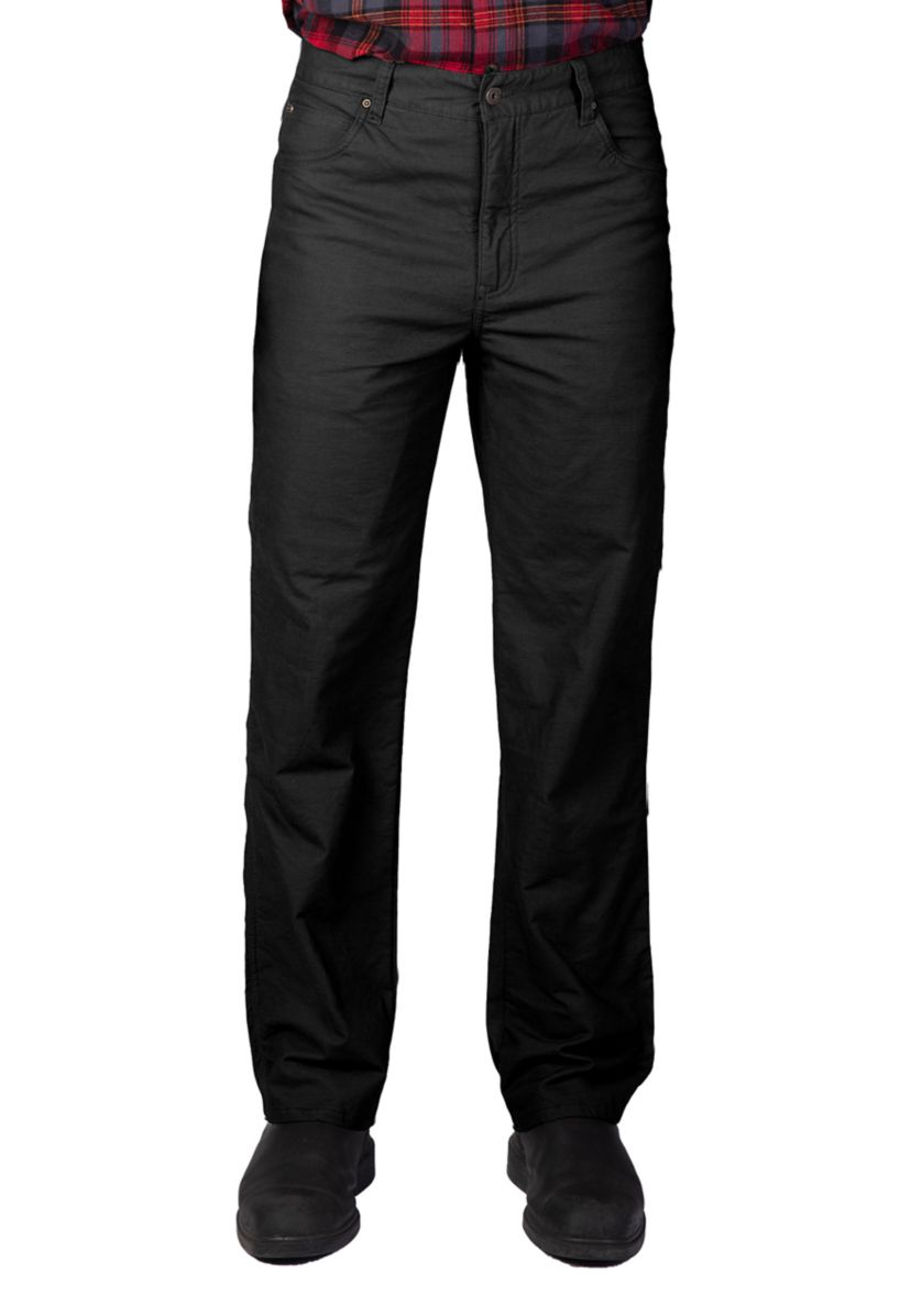 Stretch Fleece-Lined Canvas 5-Pocket Pant