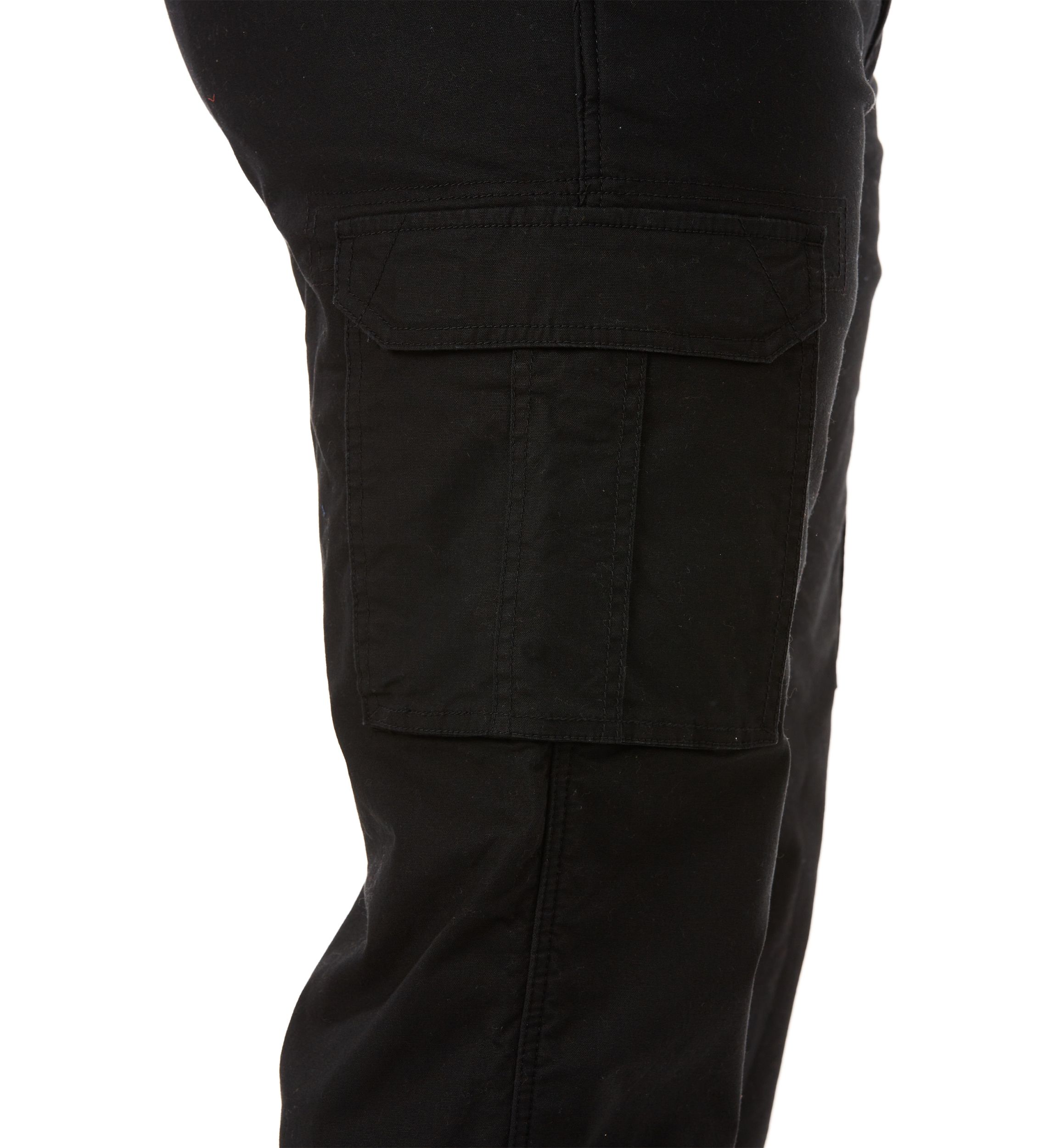 Print Fleece Lined Cargo Canvas Pants