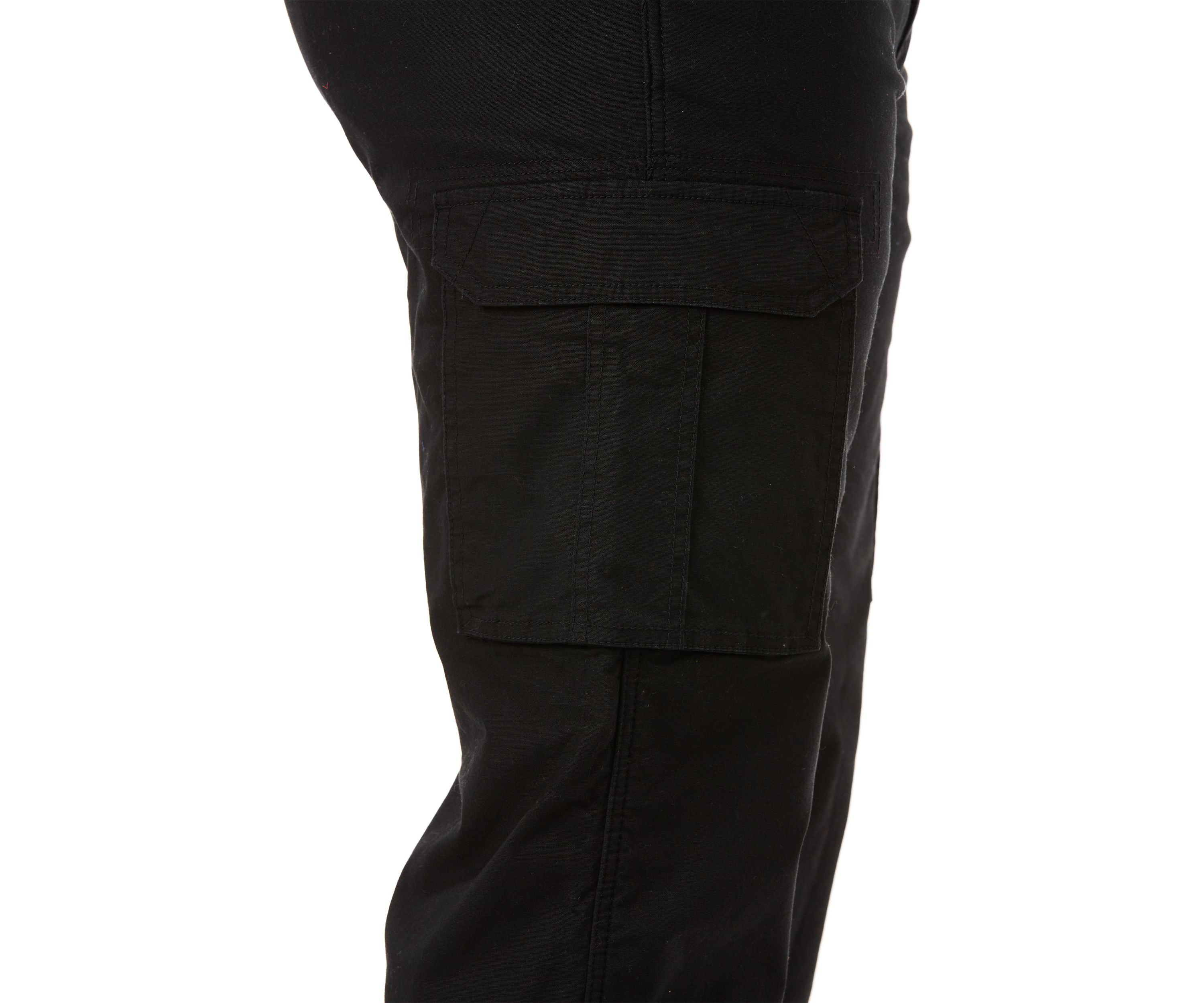 Print Fleece Lined Cargo Canvas Pants