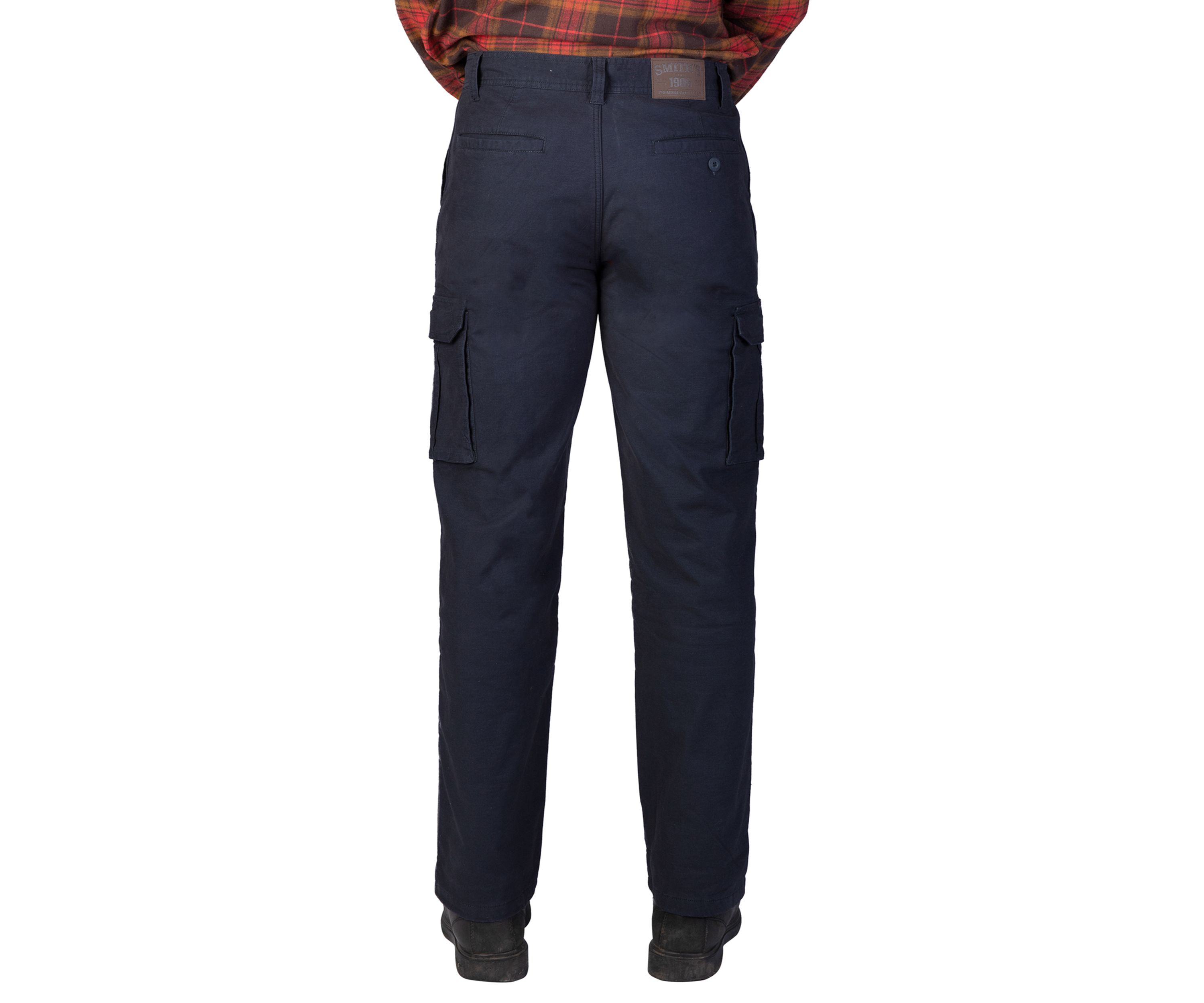 Stretch Fleece-Lined Canvas Cargo Pant