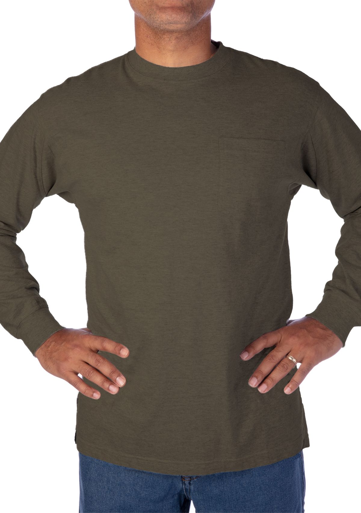 Long Sleeve Extended Tail Crewneck Tee