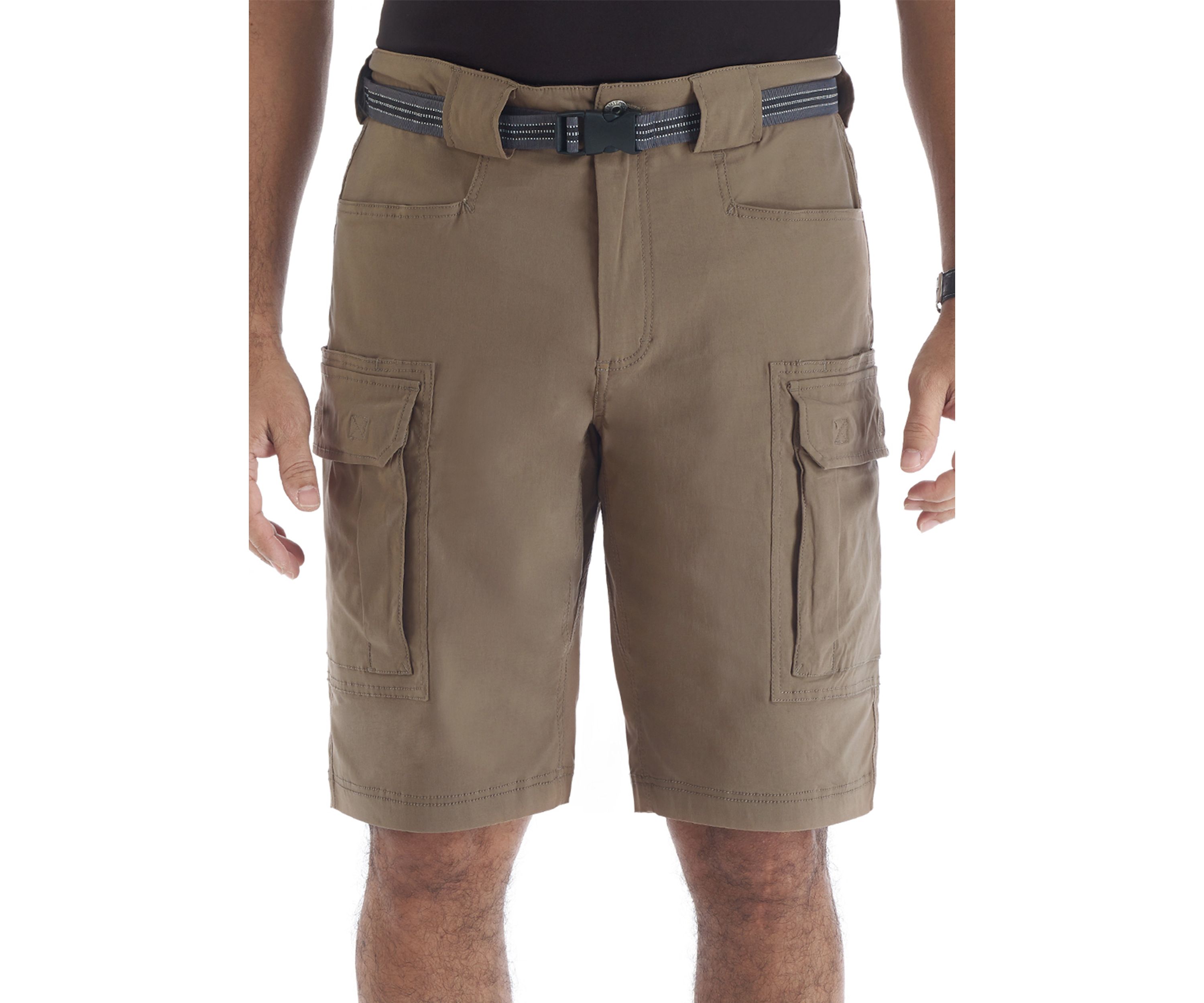 Mens Belted Stretch Gusset Work Shorts   