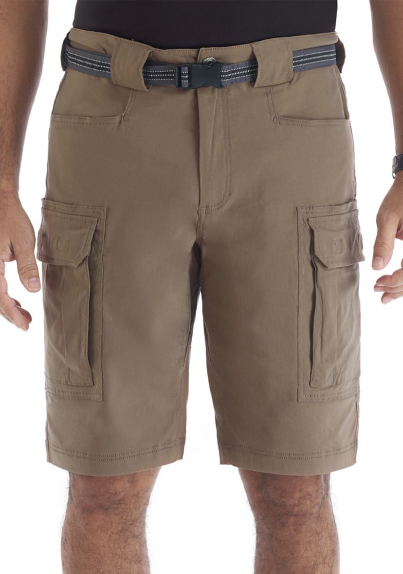 Mens Belted Stretch Gusset Work Shorts   