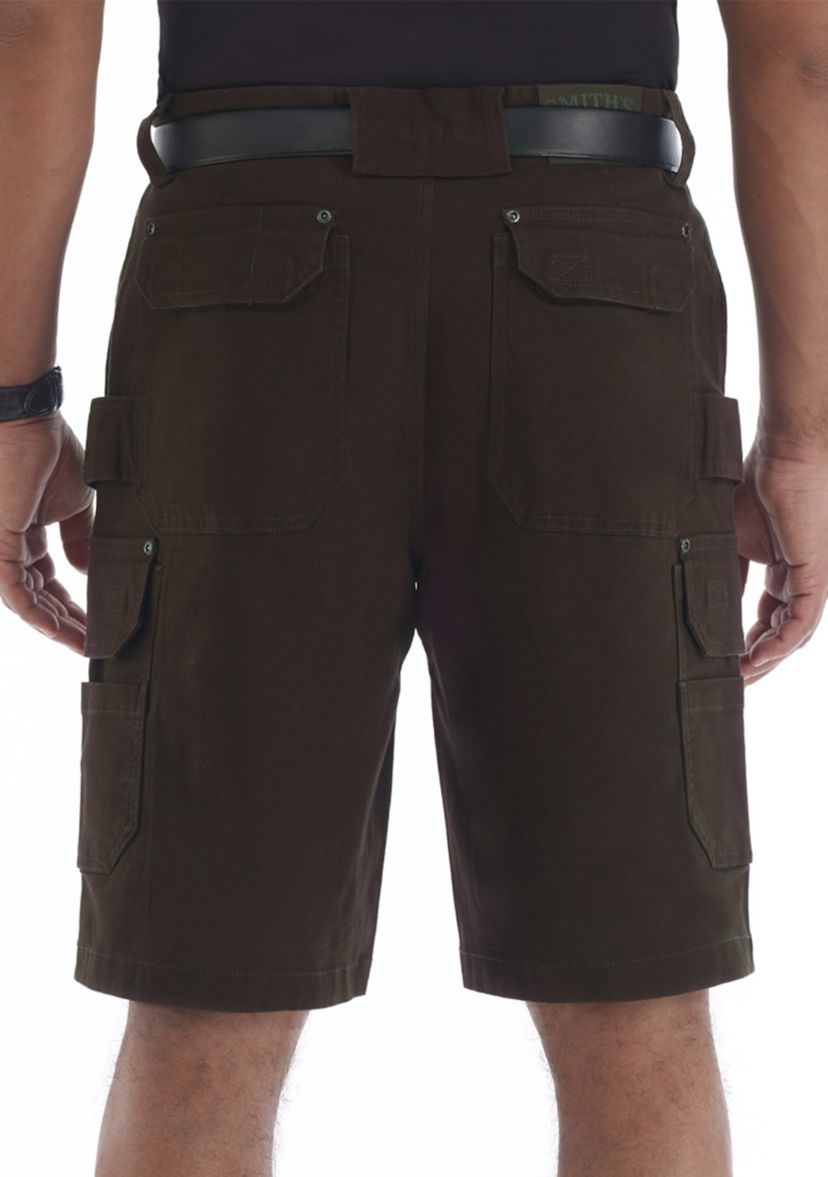 Mens Stretch Cargo Utility Shorts   