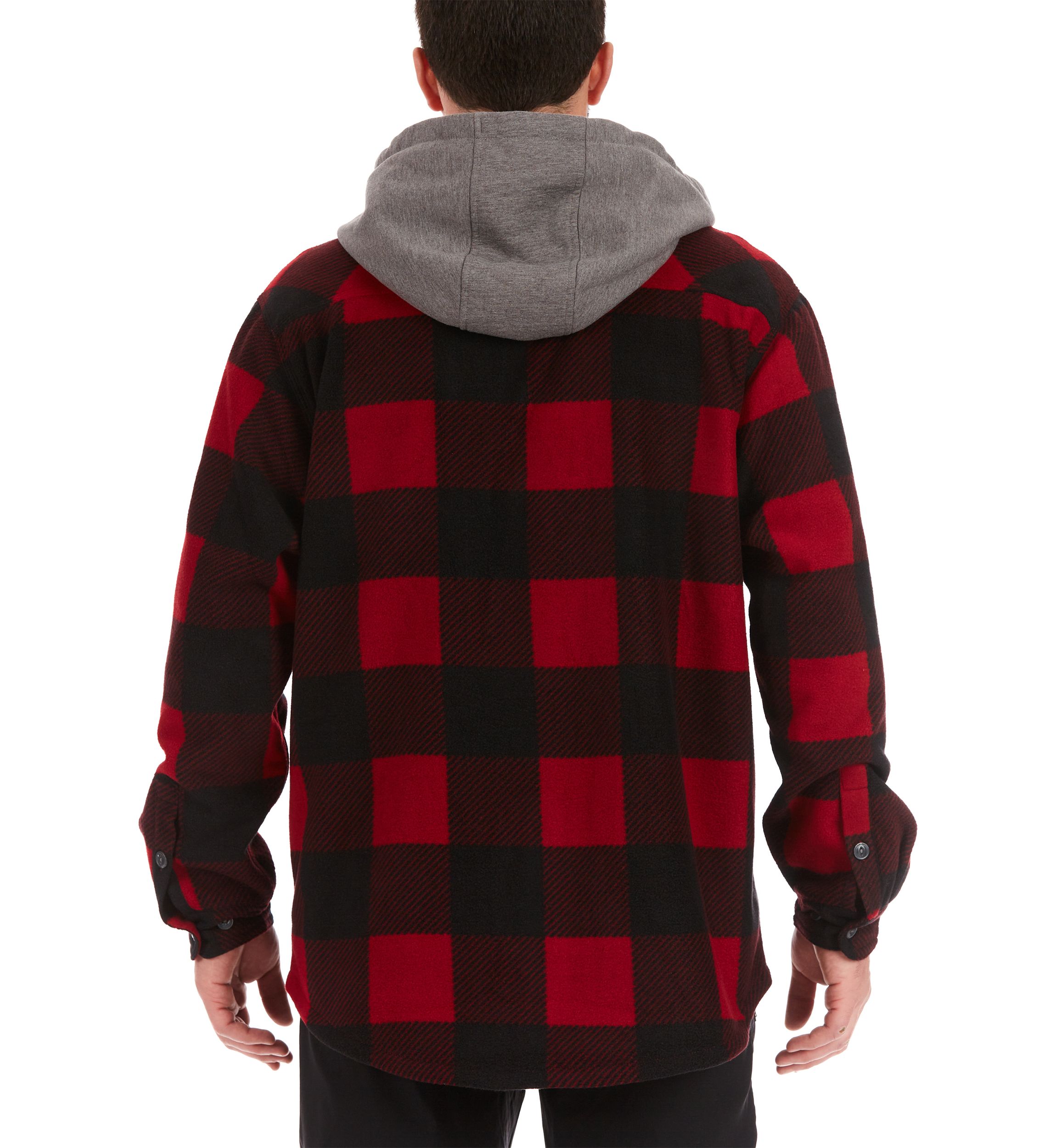 Sherpa-Lined Microfleece Shirt Jacket