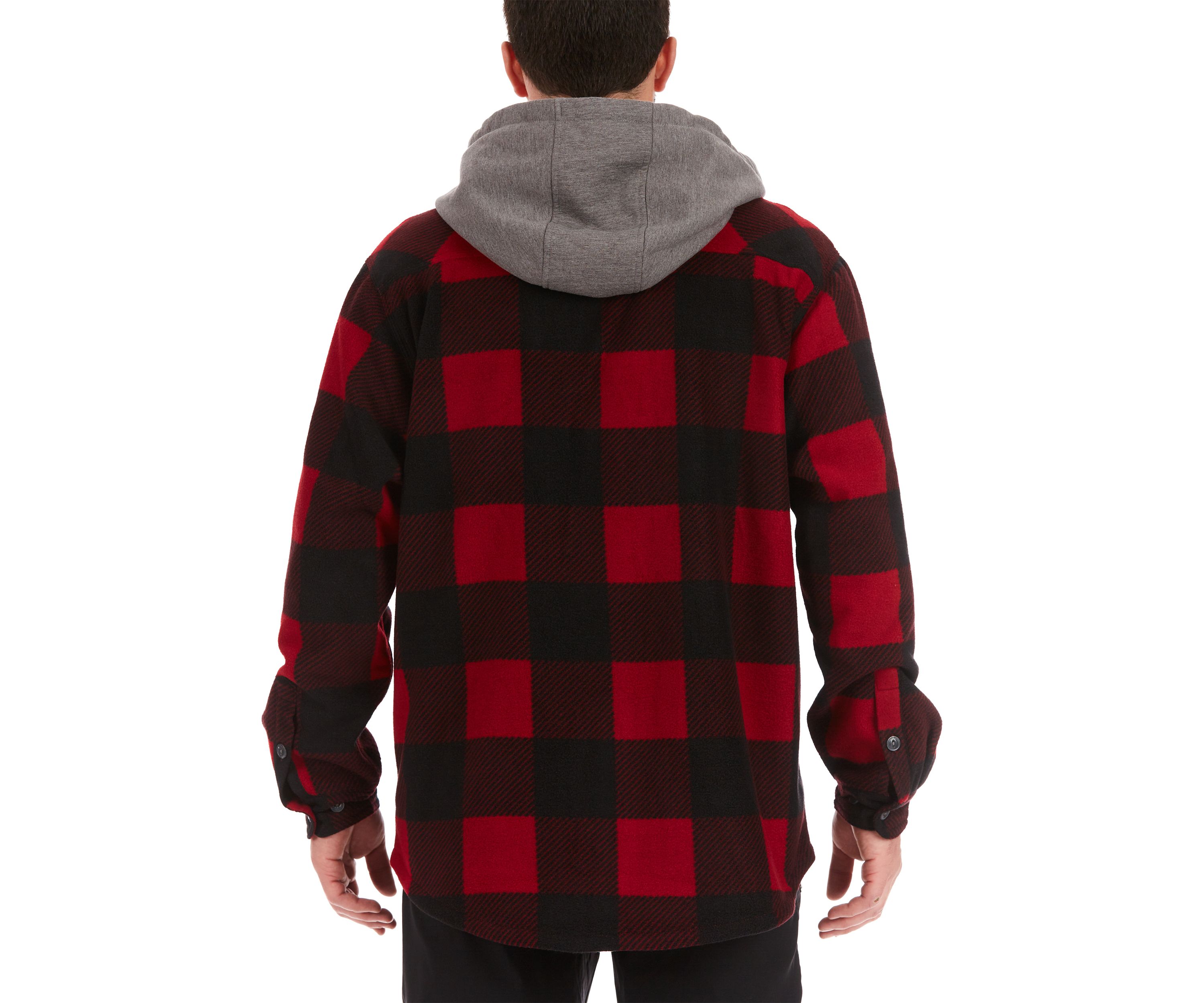 Sherpa-Lined Microfleece Shirt Jacket