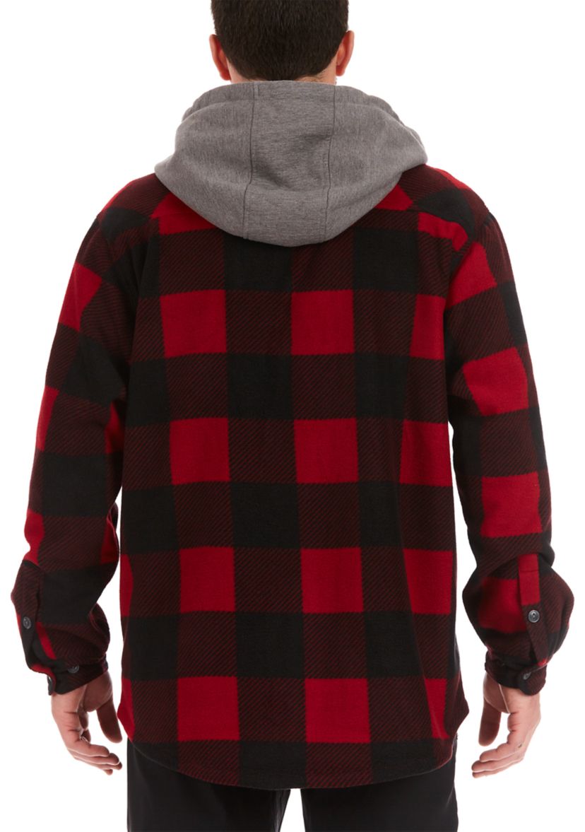 Sherpa-Lined Microfleece Shirt Jacket