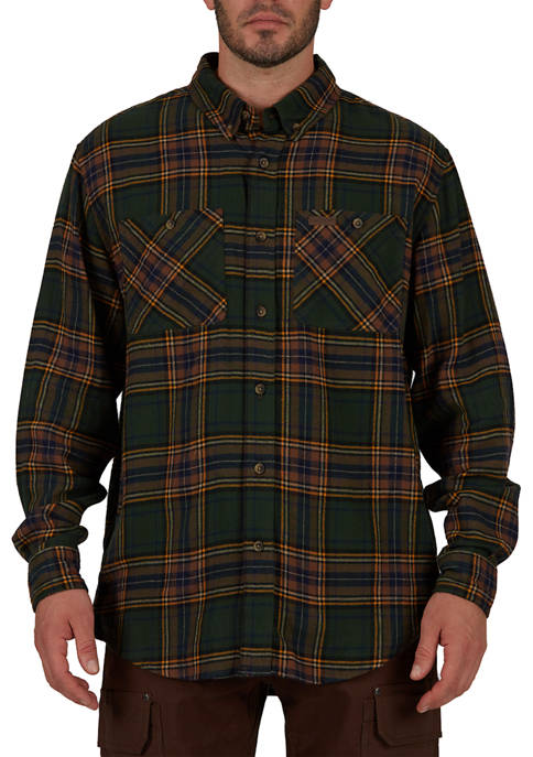 Smith's Workwear Two Pocket Button Down Flannel Shirt