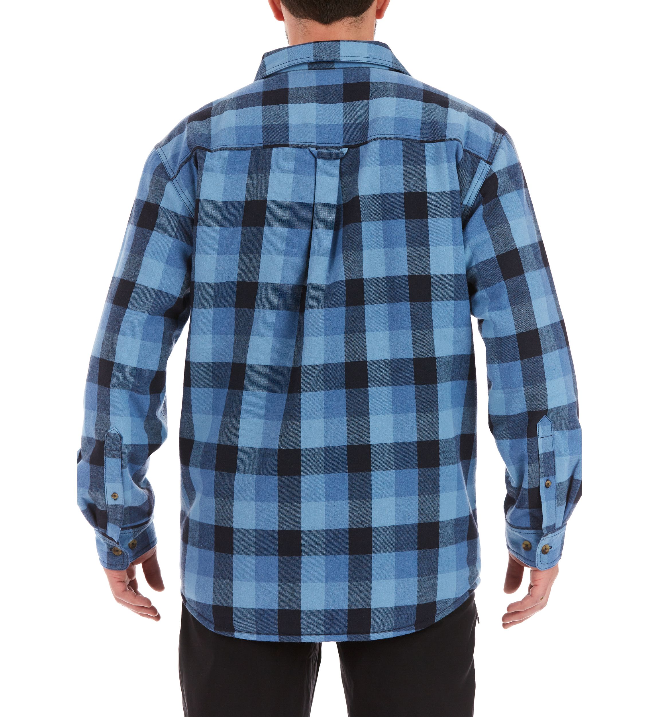 Sherpa-Lined Cotton Flannel Shirt Jacket