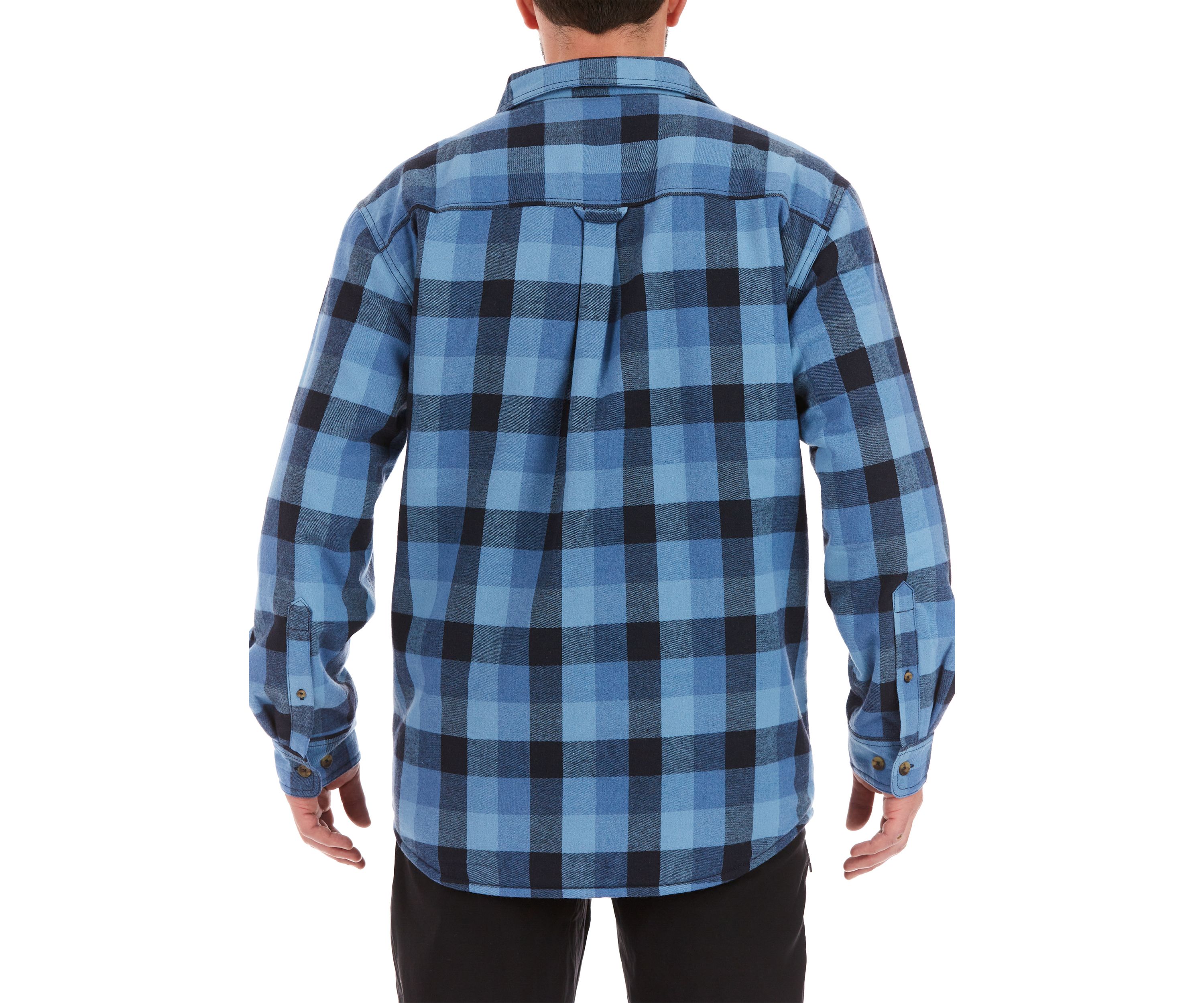 Sherpa-Lined Cotton Flannel Shirt Jacket