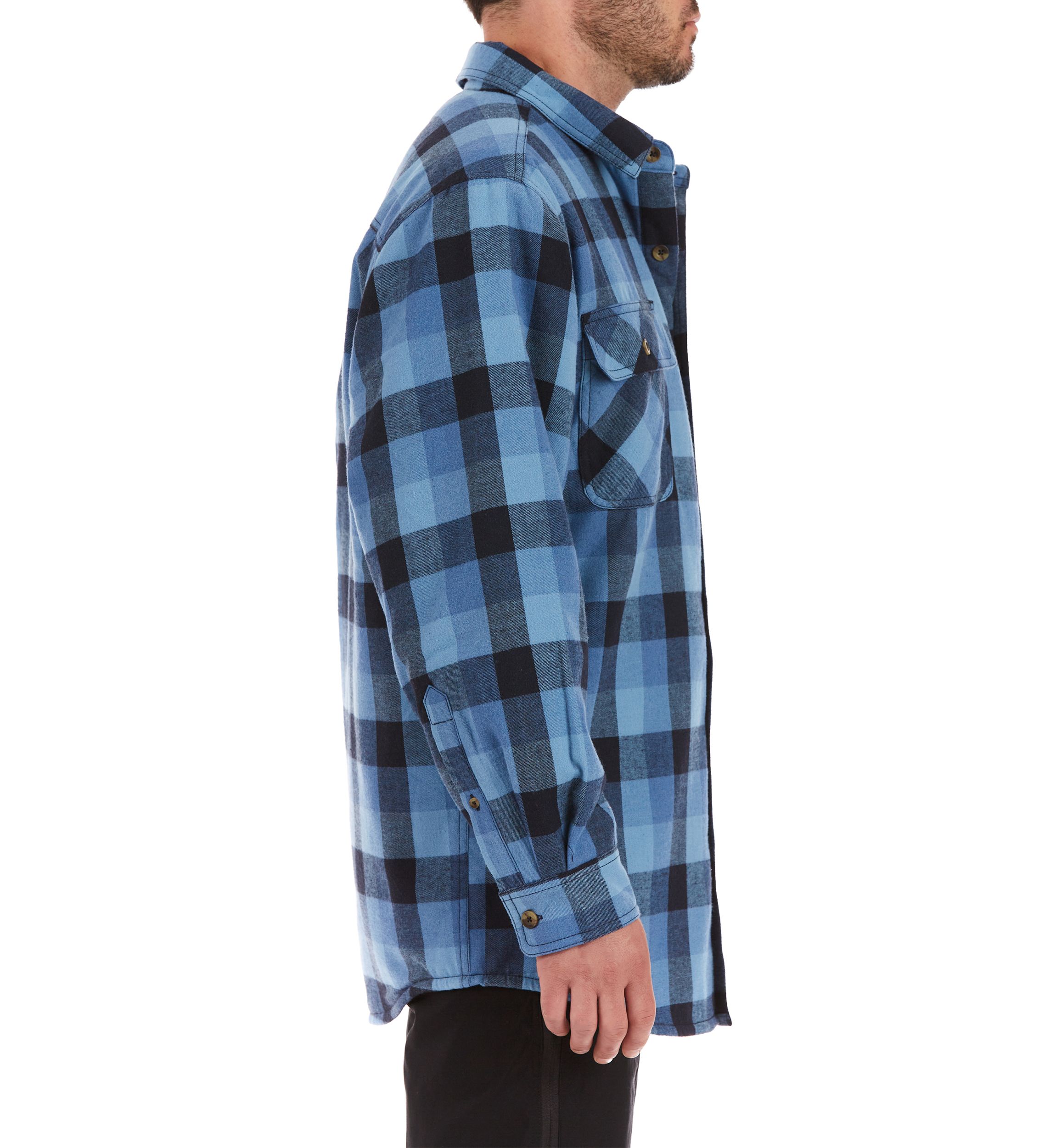Sherpa-Lined Cotton Flannel Shirt Jacket