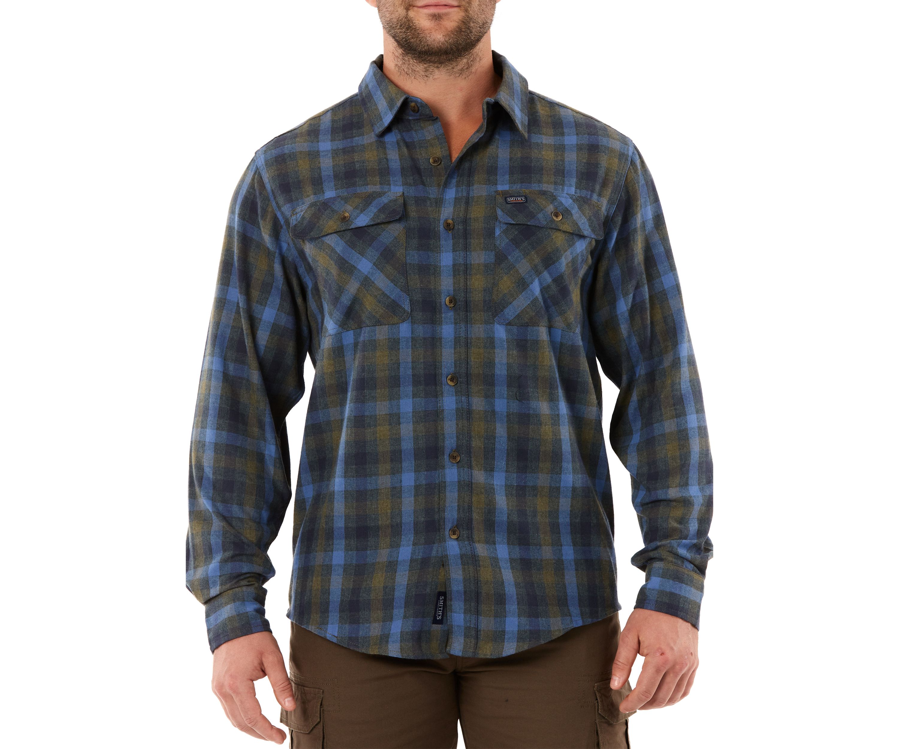 Plaid Two-Pocket Flannel Shirt