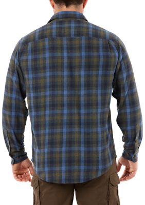 Plaid Two-Pocket Flannel Shirt