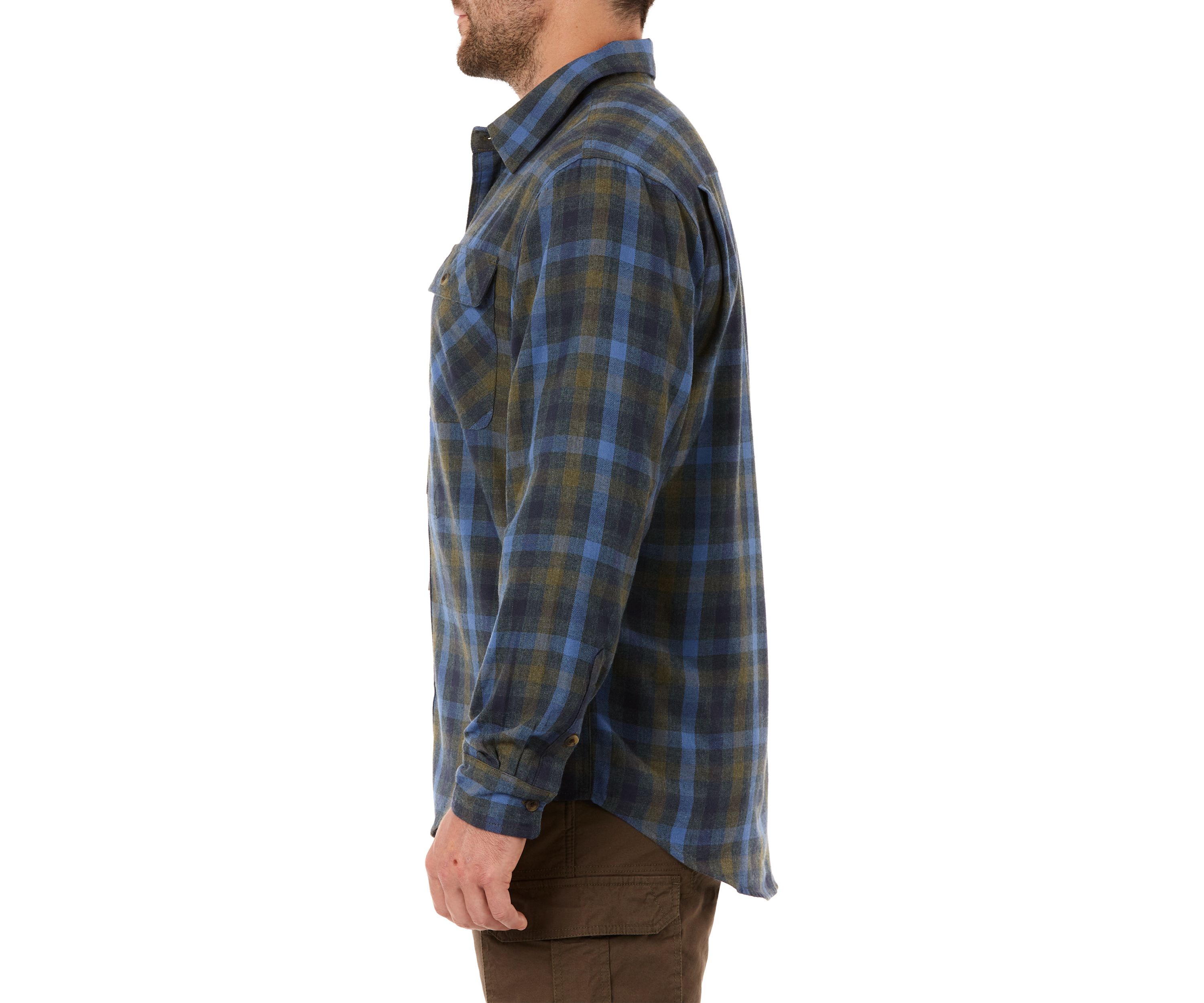 Plaid Two-Pocket Flannel Shirt