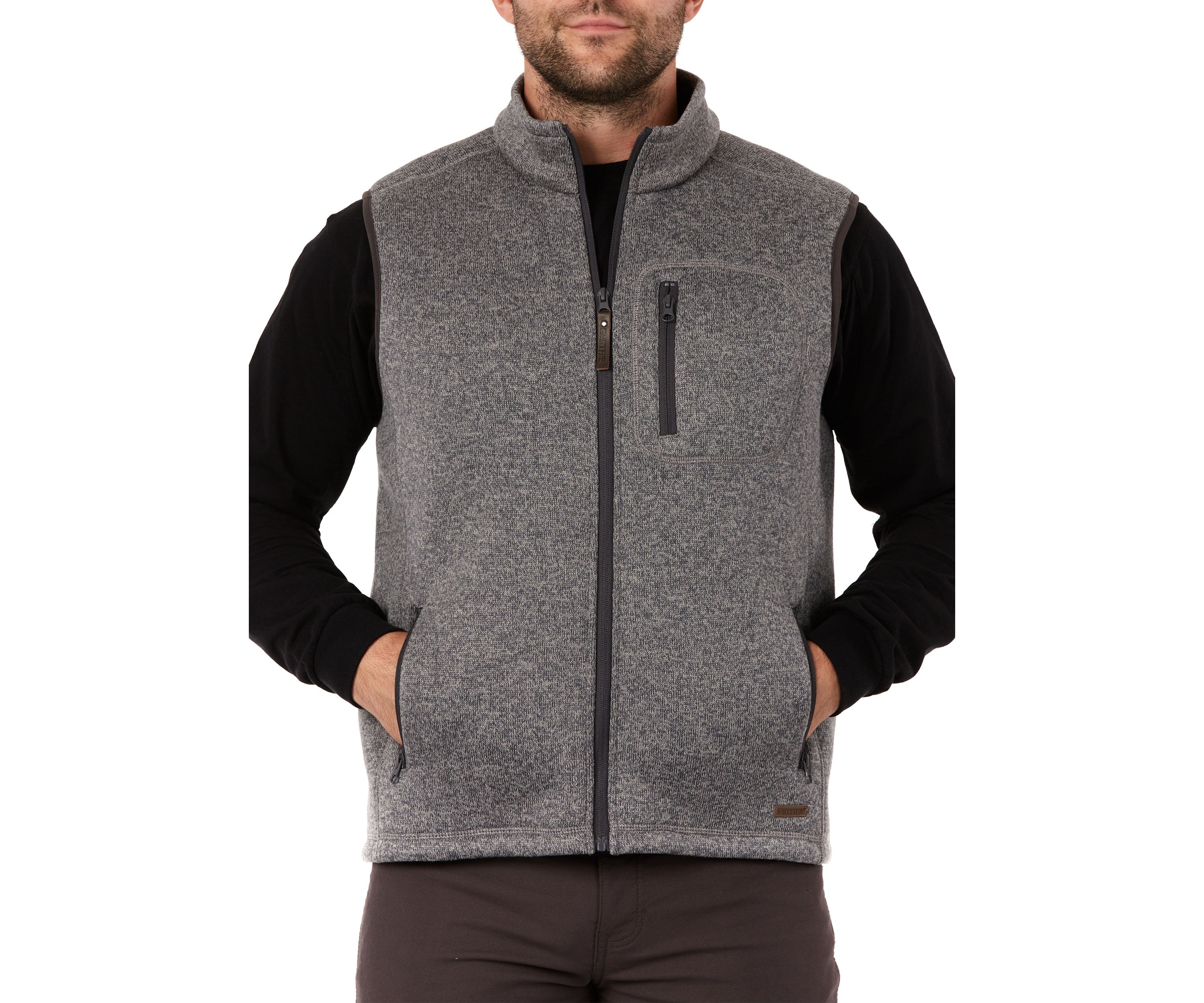 Sherpa-Lined Sweater Fleece Vest