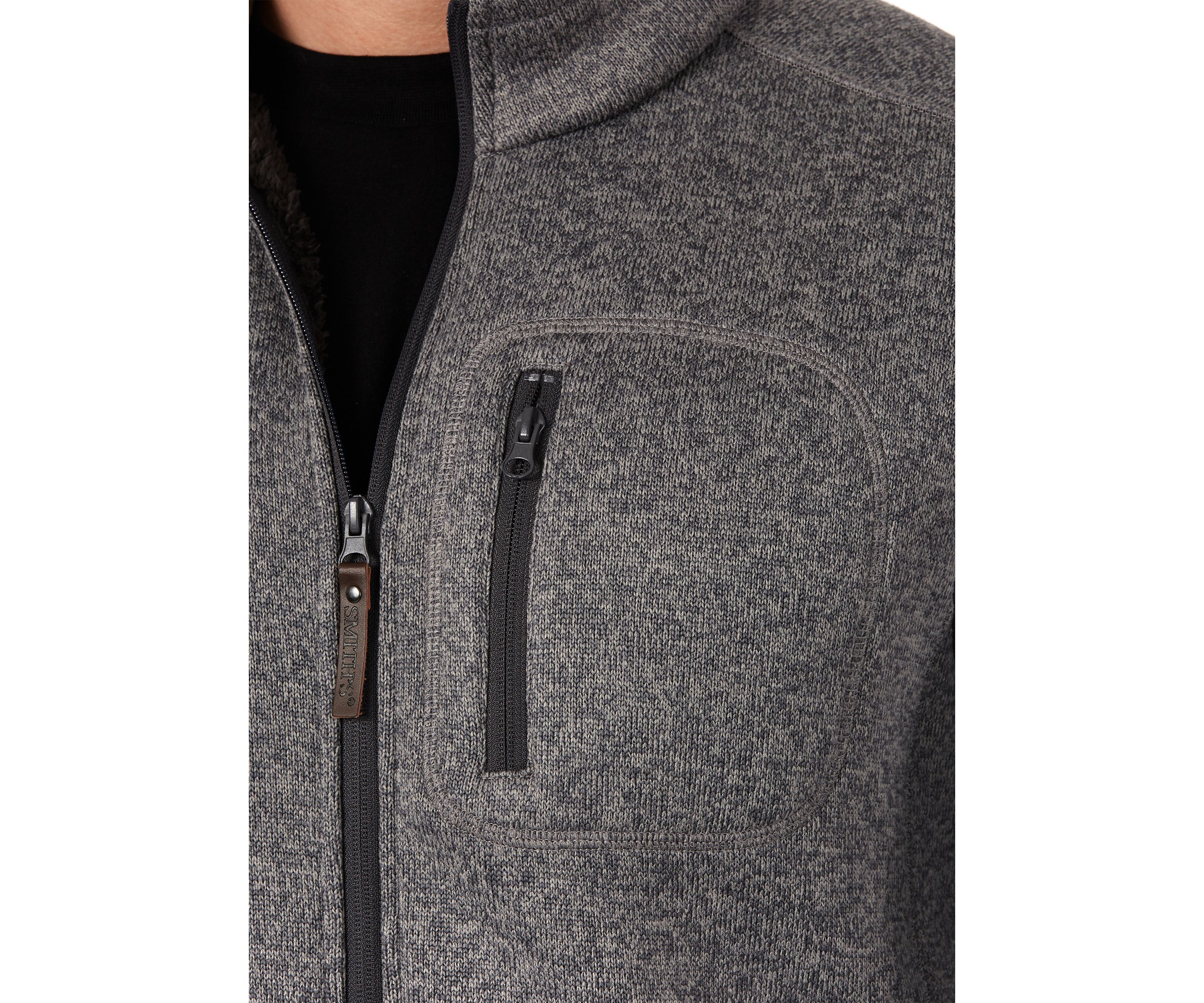 Sherpa-Lined Sweater Fleece Vest