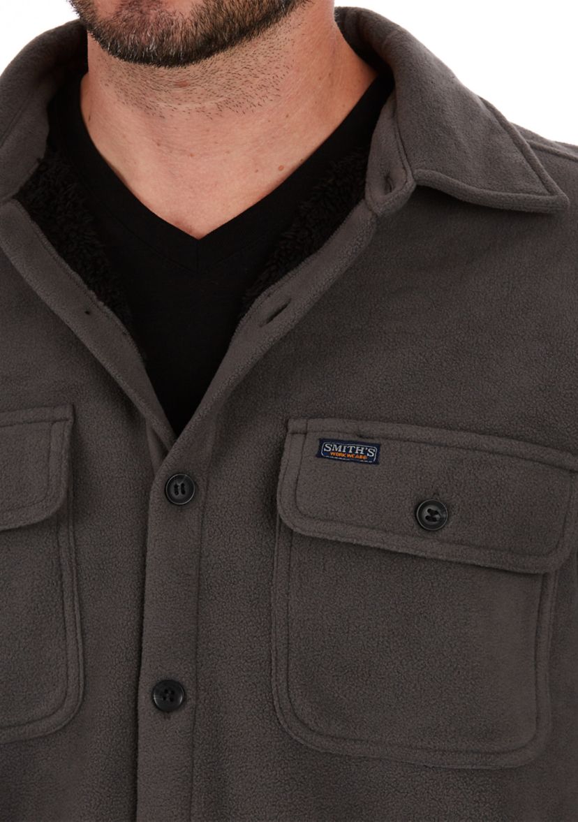 Sherpa Lined Fleece Shirt Jacket