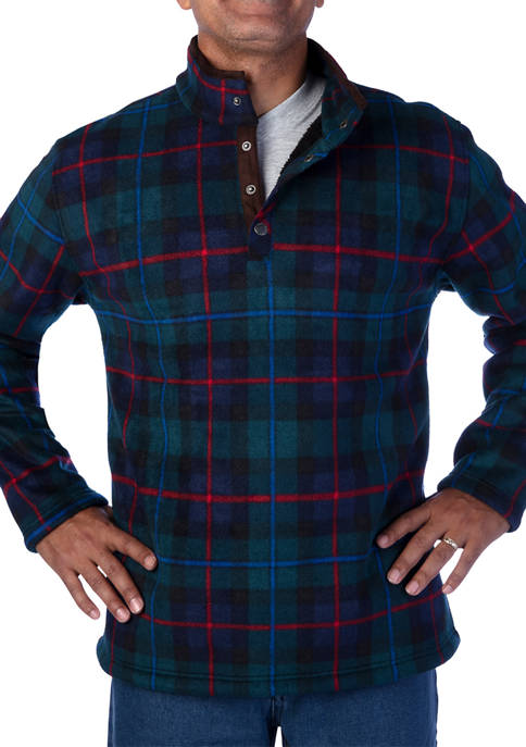 Smith's Workwear Mens Butter Sherpa Lined Plaid Microfleece