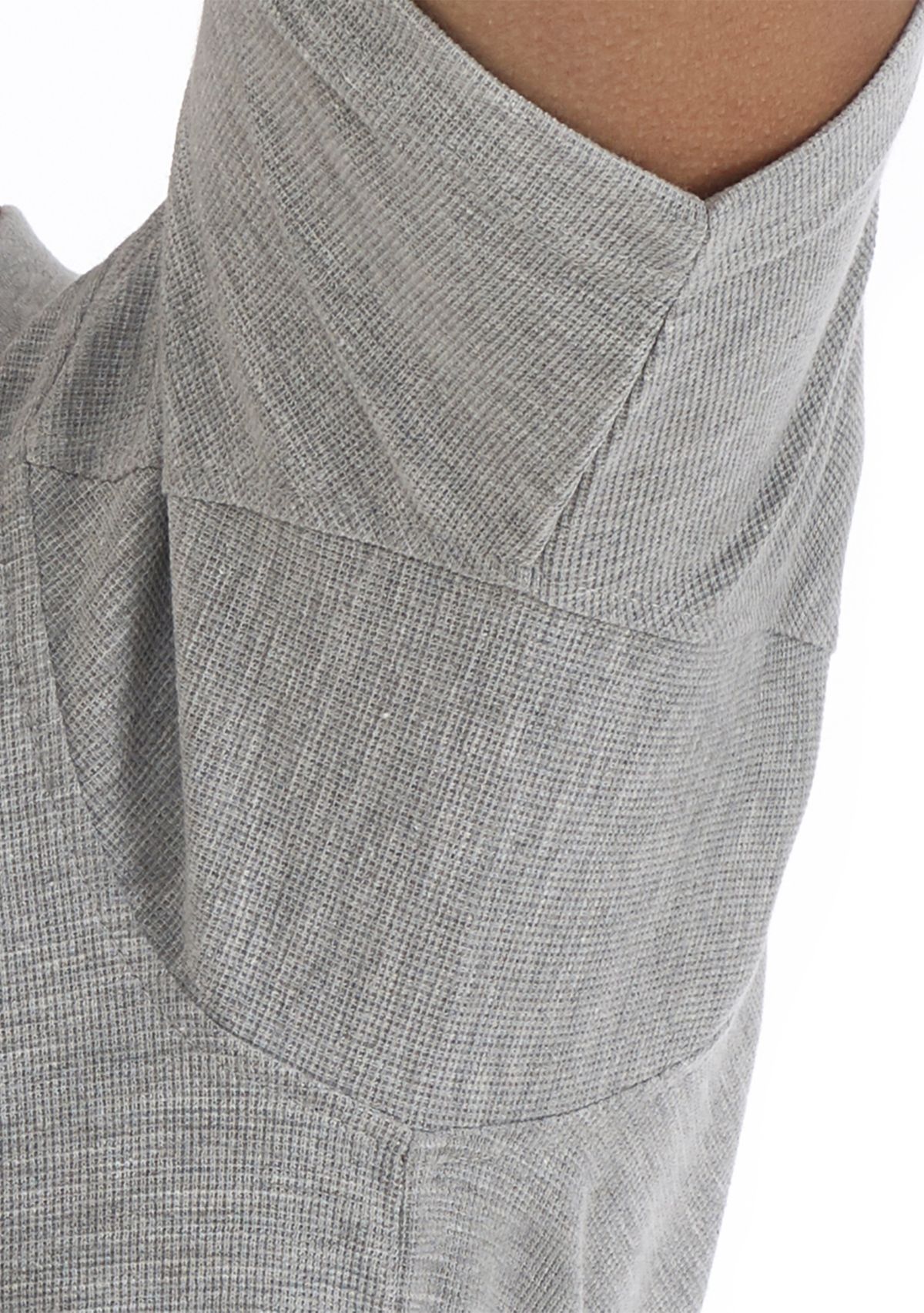 Mens Extended Tail Short Sleeve Mini Thermal Henley T-Shirt