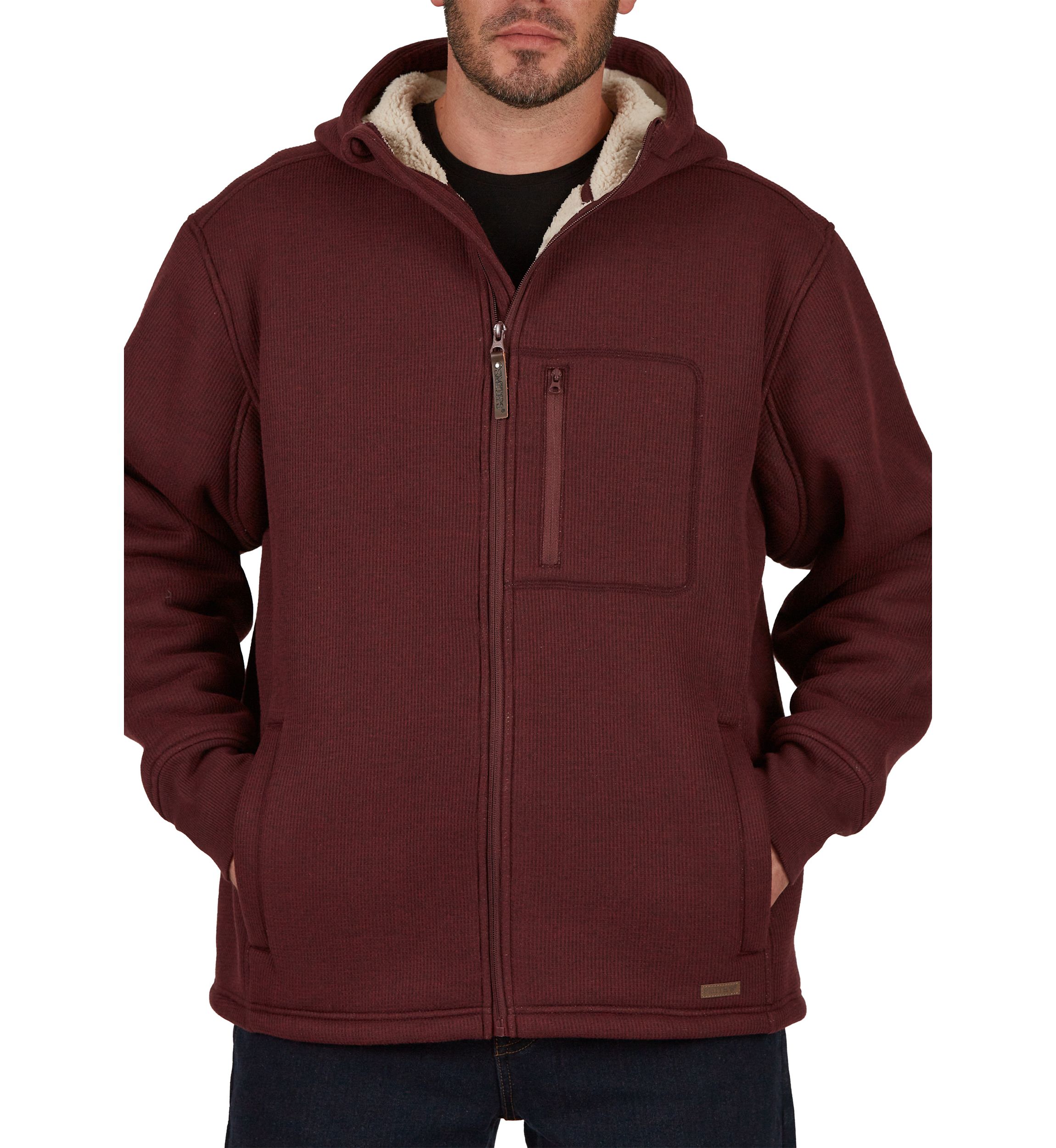 Sherpa Lined Hooded Thermal Shirt Jacket