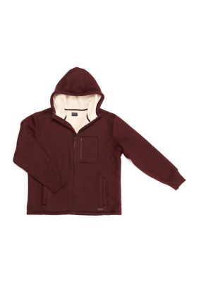 Sherpa Lined Hooded Thermal Shirt Jacket