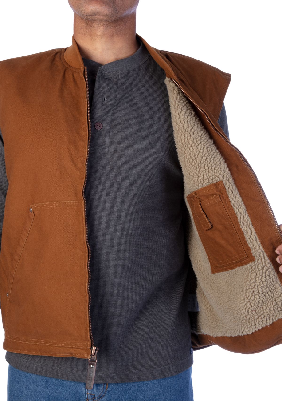 Sherpa Lined Duck Canvas Vest