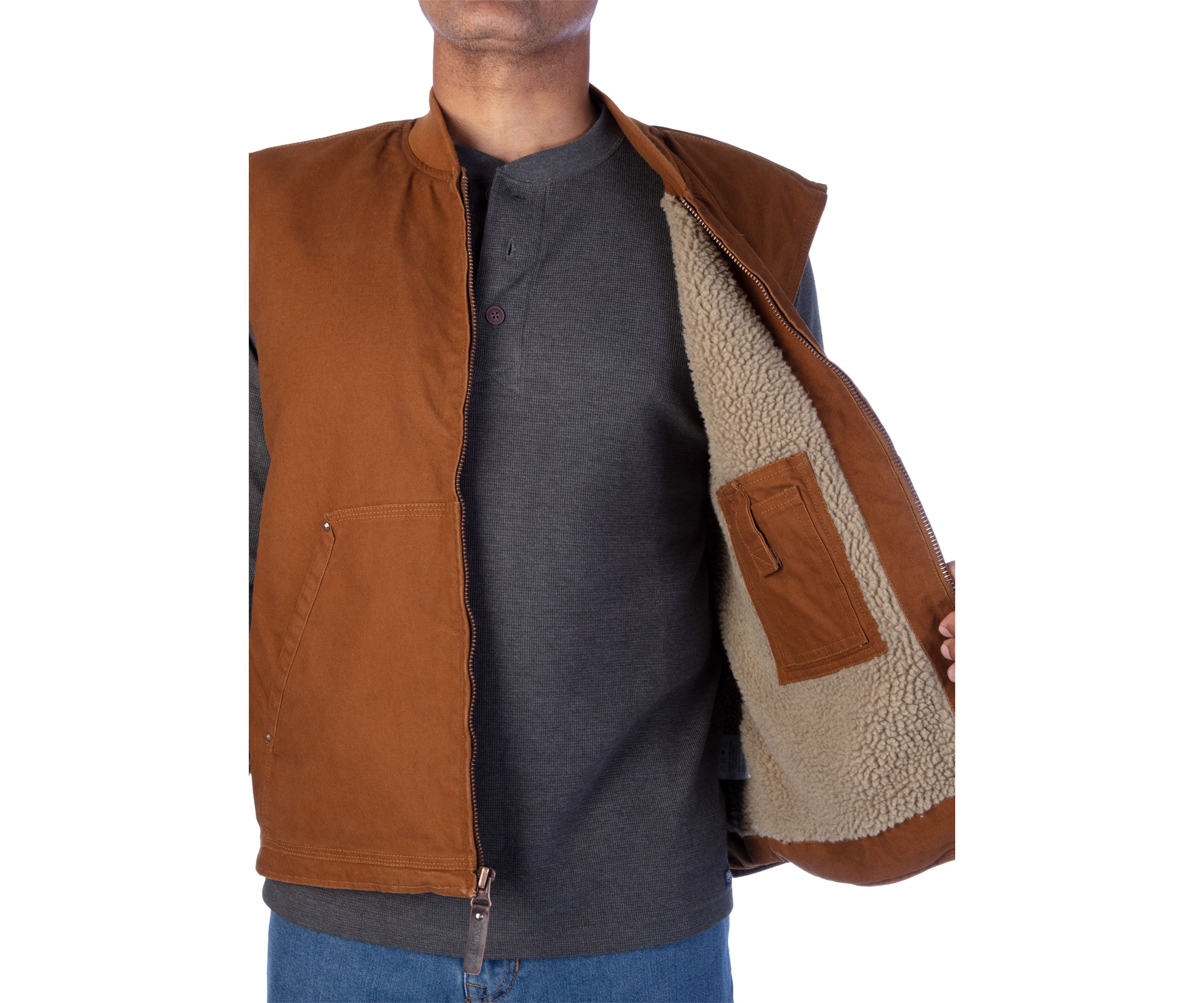Sherpa Lined Duck Canvas Vest