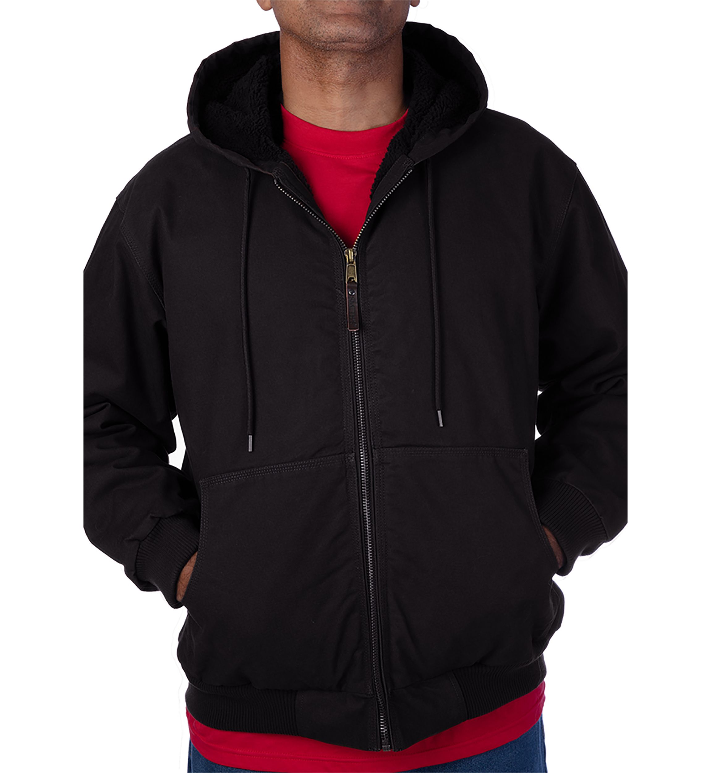 Sherpa Lined Duck Canvas Hooded Jacket