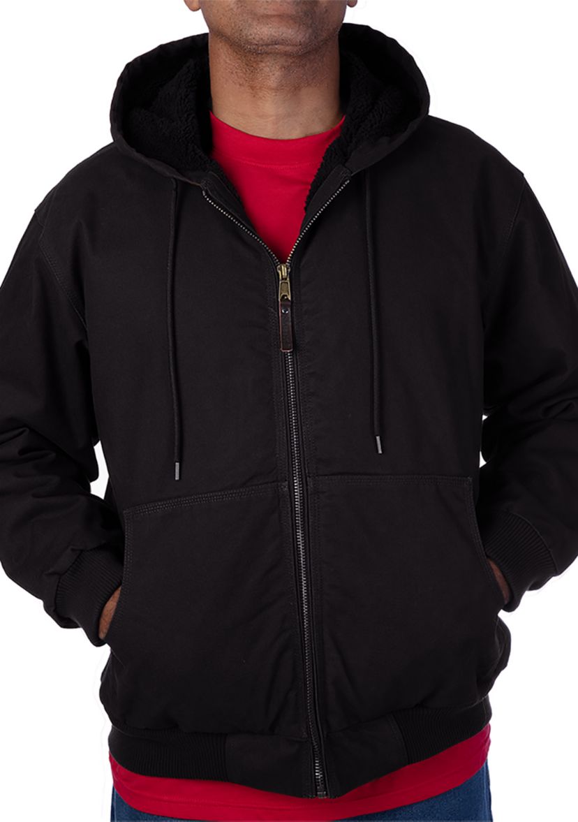 Sherpa Lined Duck Canvas Hooded Jacket