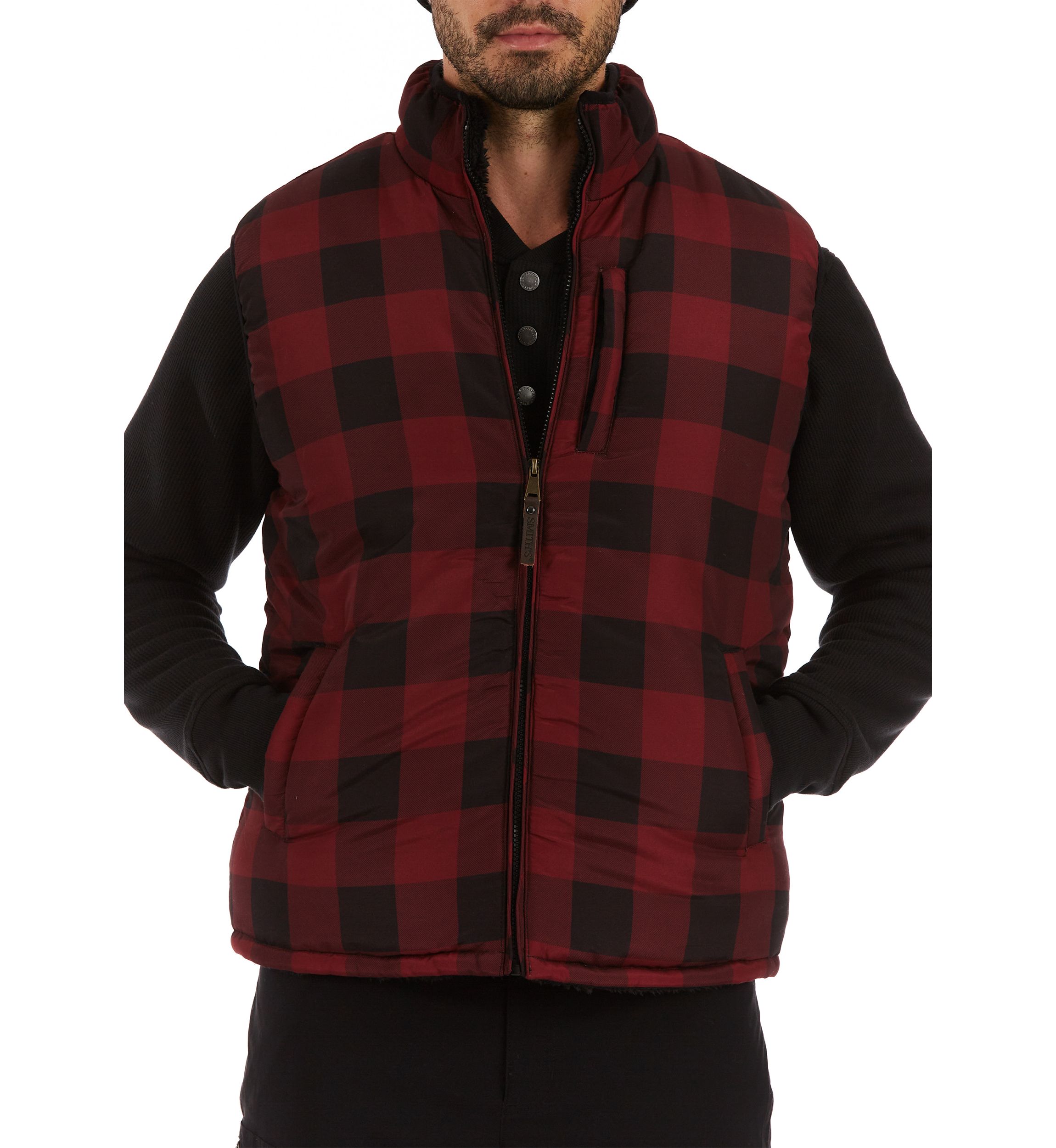 Printed Sherpa Lined Vest
