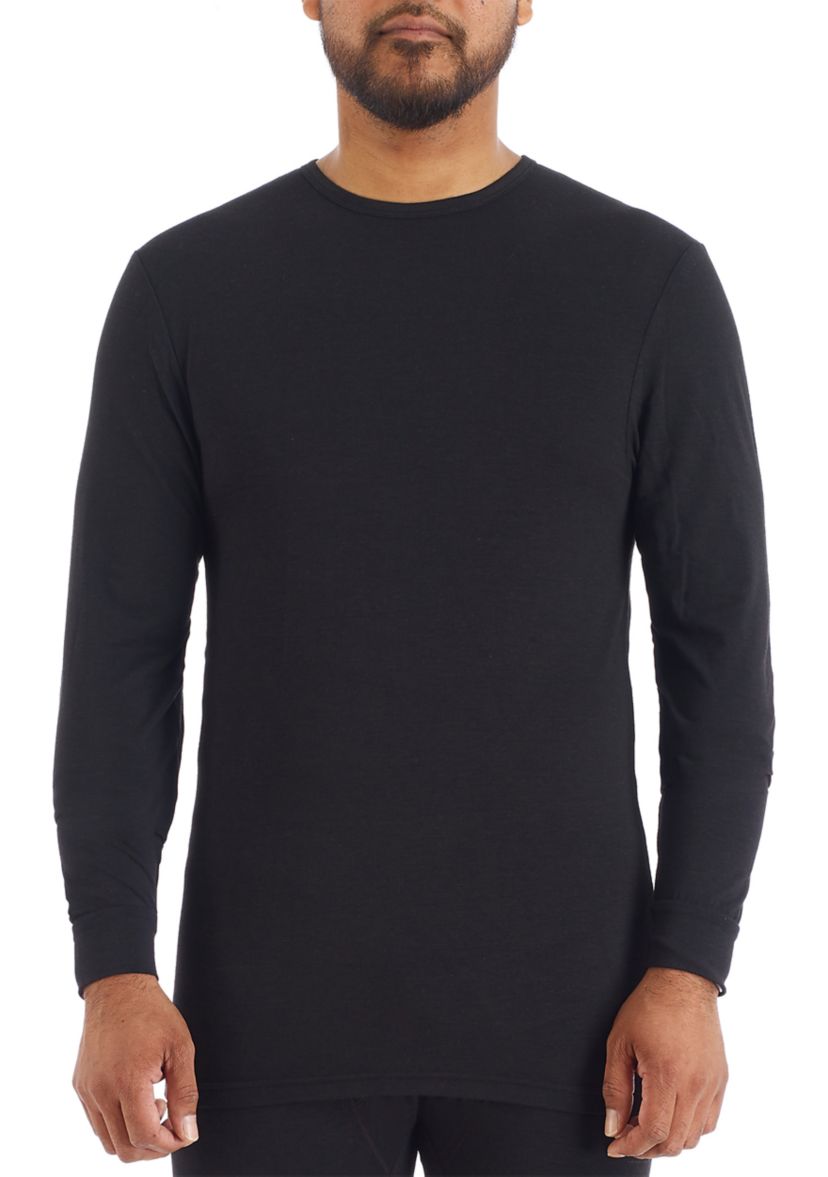 Mens Long Sleeve Crew Neck Performance Underwear