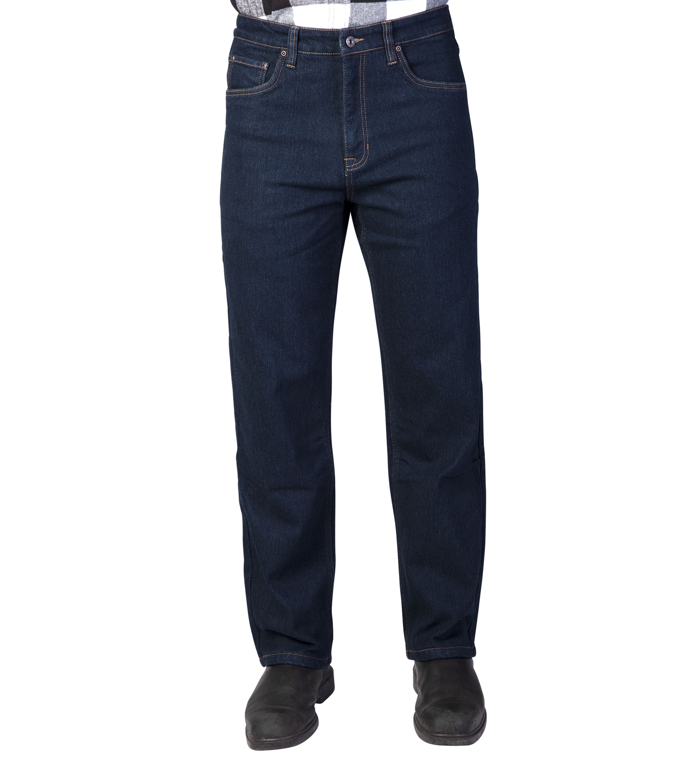 Mens Stretch Fleece Lined 5 Pocket Jeans