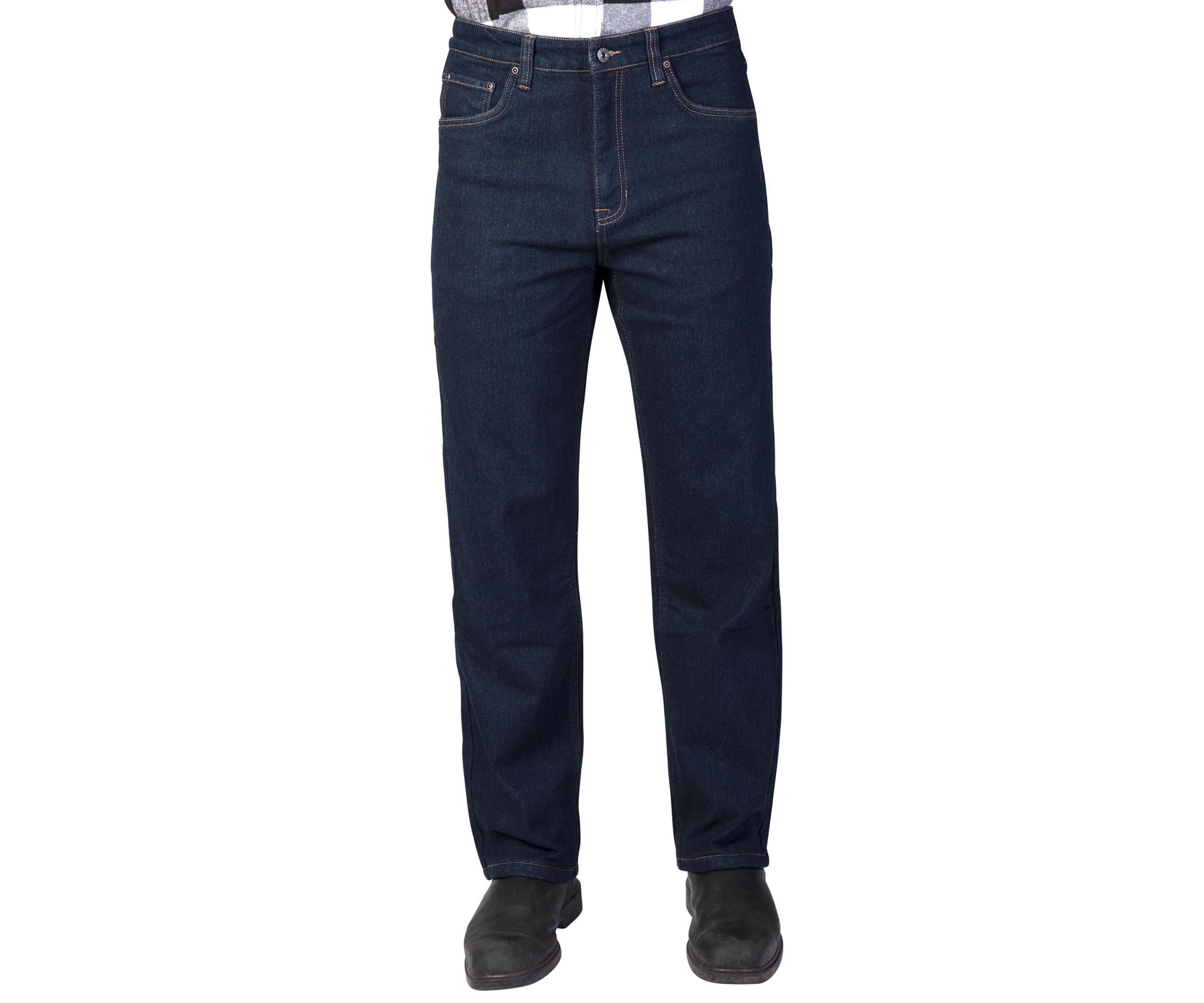 Mens Stretch Fleece Lined 5 Pocket Jeans