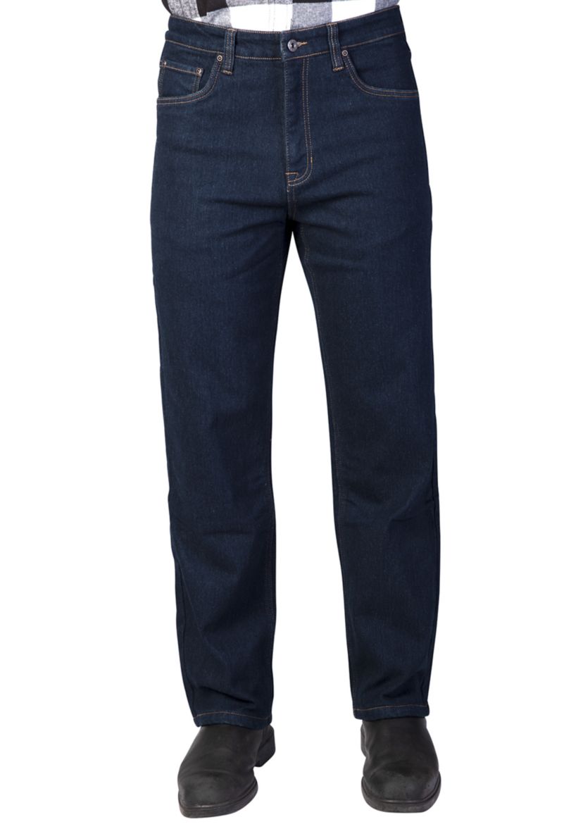 Mens Stretch Fleece Lined 5 Pocket Jeans