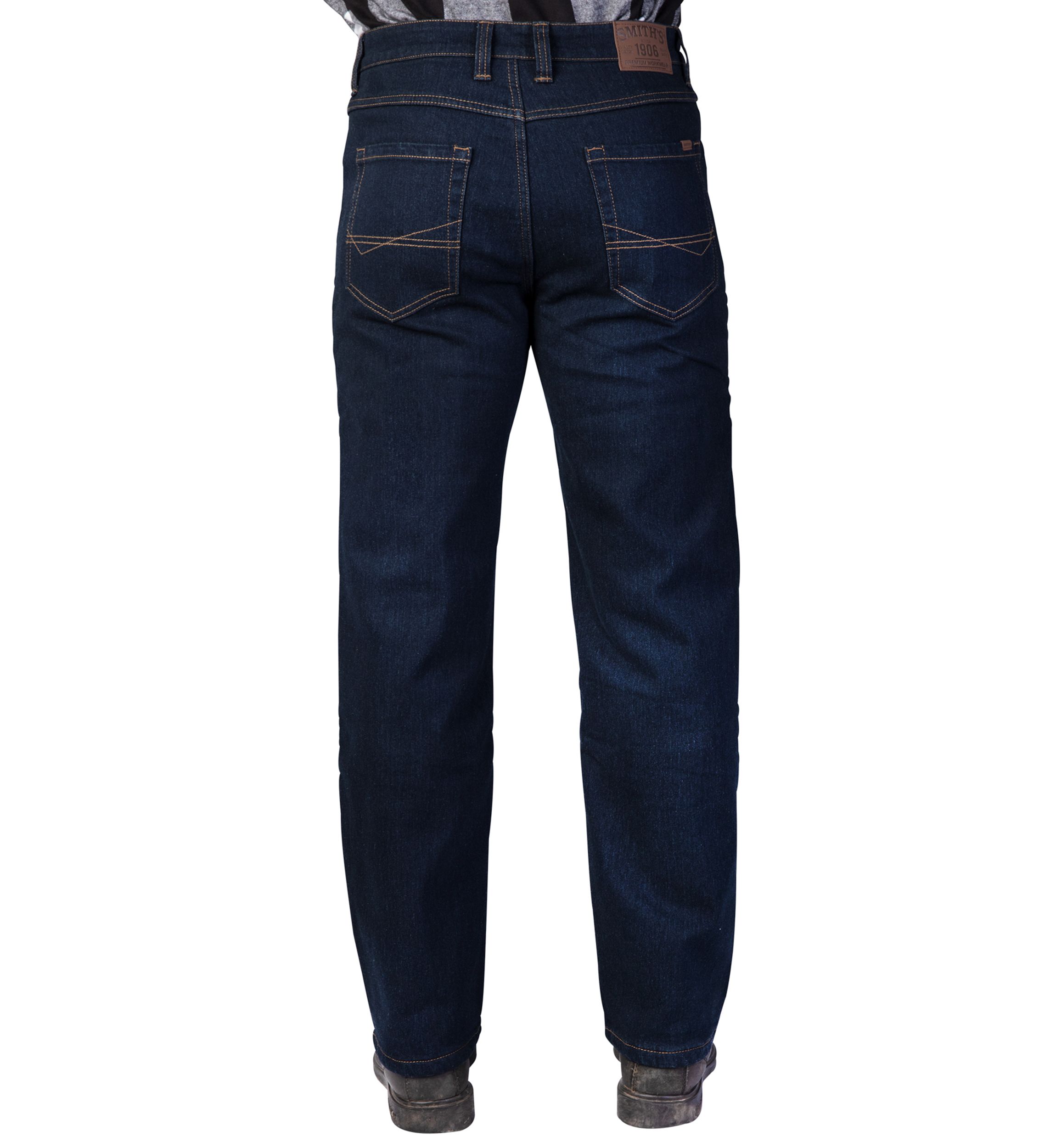 Mens Stretch Fleece Lined 5 Pocket Jeans