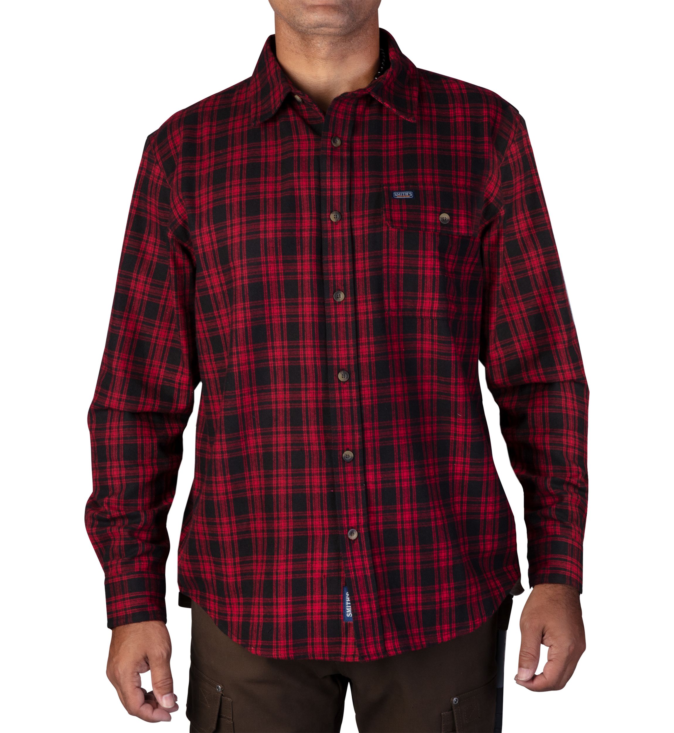 Plaid Pocket Flannel Button-Up Shirt