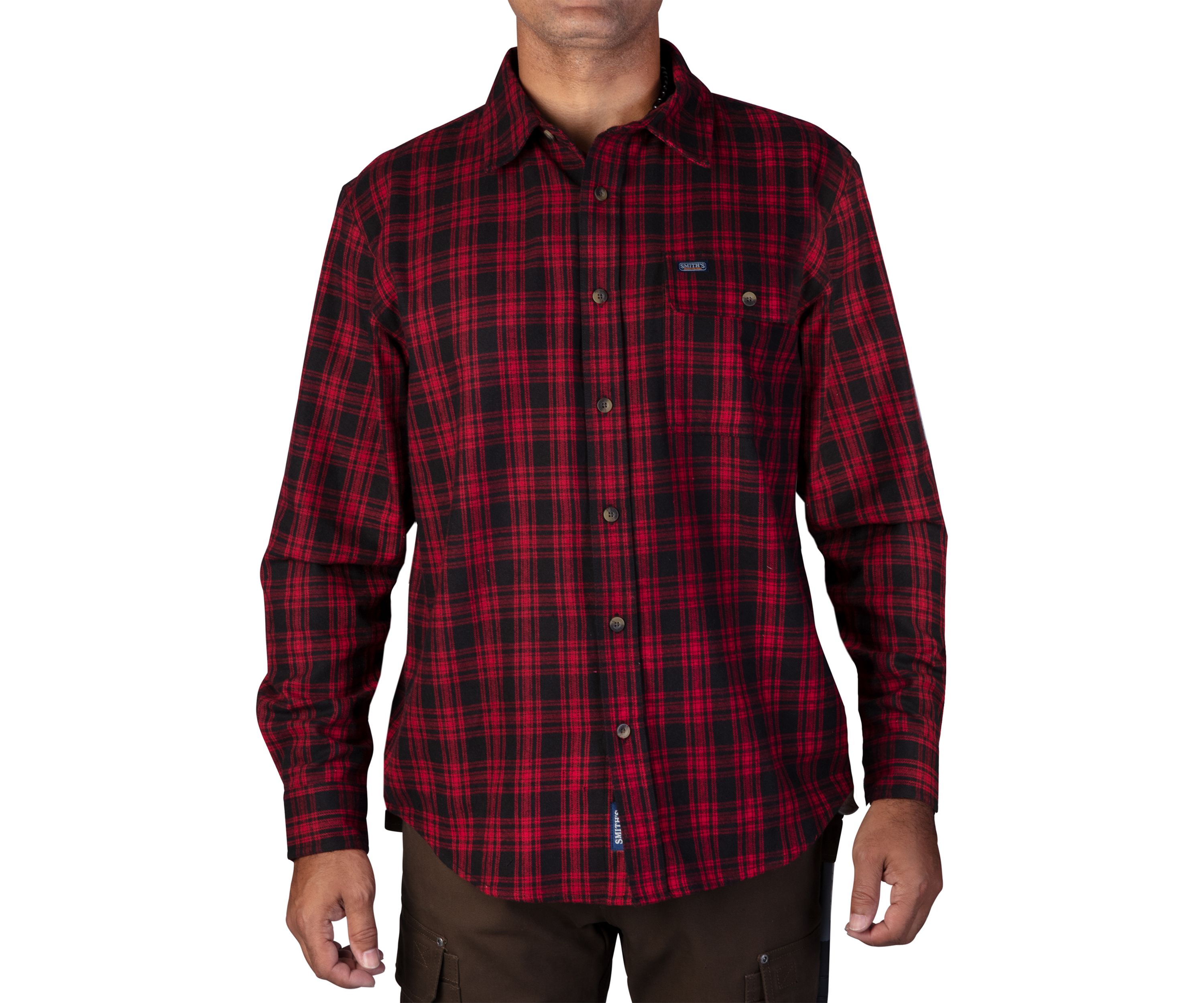 Plaid Pocket Flannel Button-Up Shirt