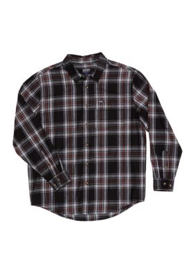 Plaid Pocket Flannel Button-Up Shirt