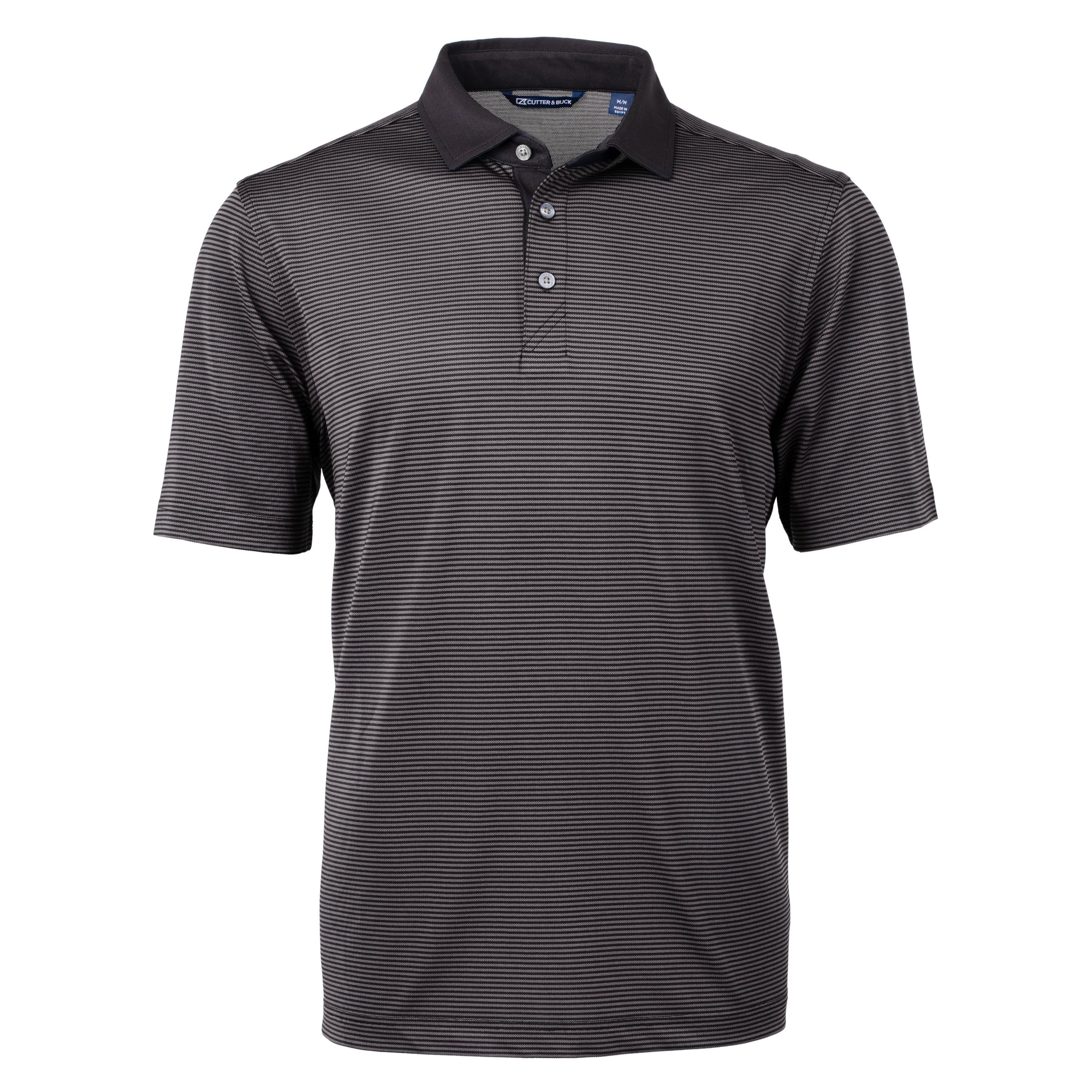 Virtue Eco Pique Micro Stripe Recycled Mens Big & Tall Polo