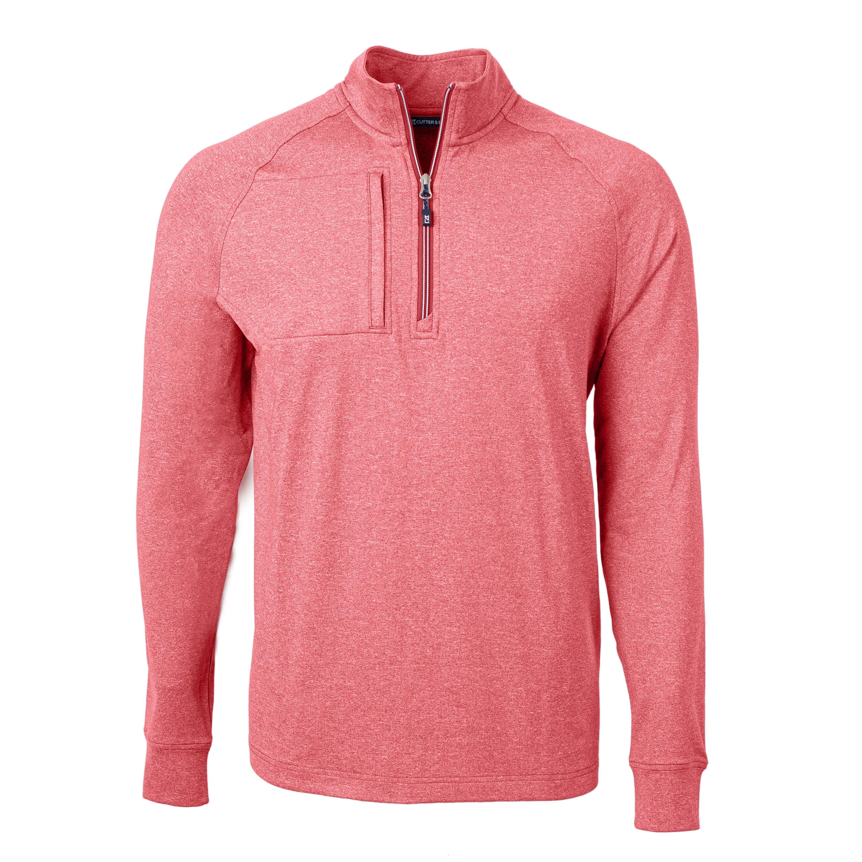 Adapt Eco Knit Heather Mens Big & Tall Quarter Zip Pullover