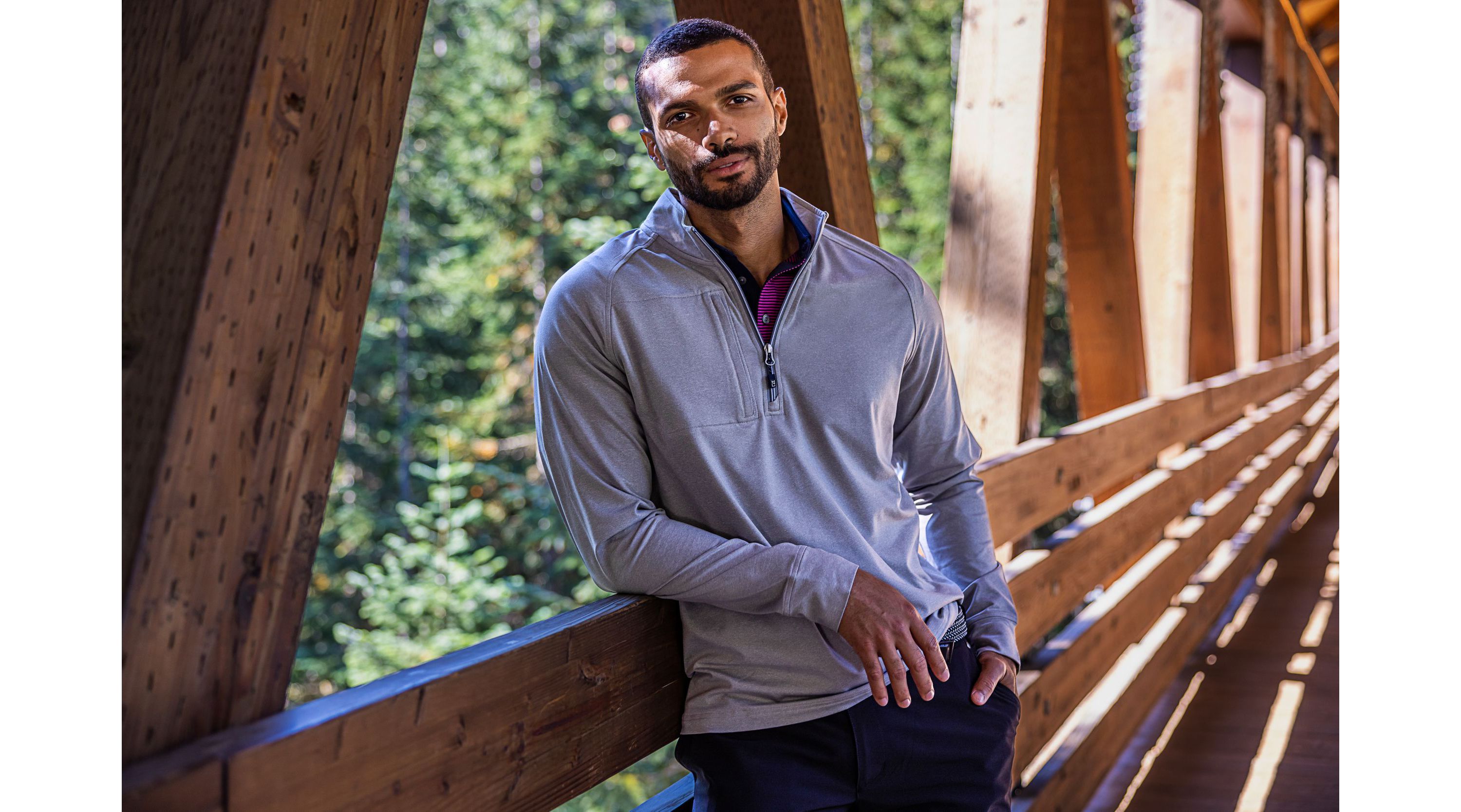 Adapt Eco Knit Heather Mens Big & Tall Quarter Zip Pullover