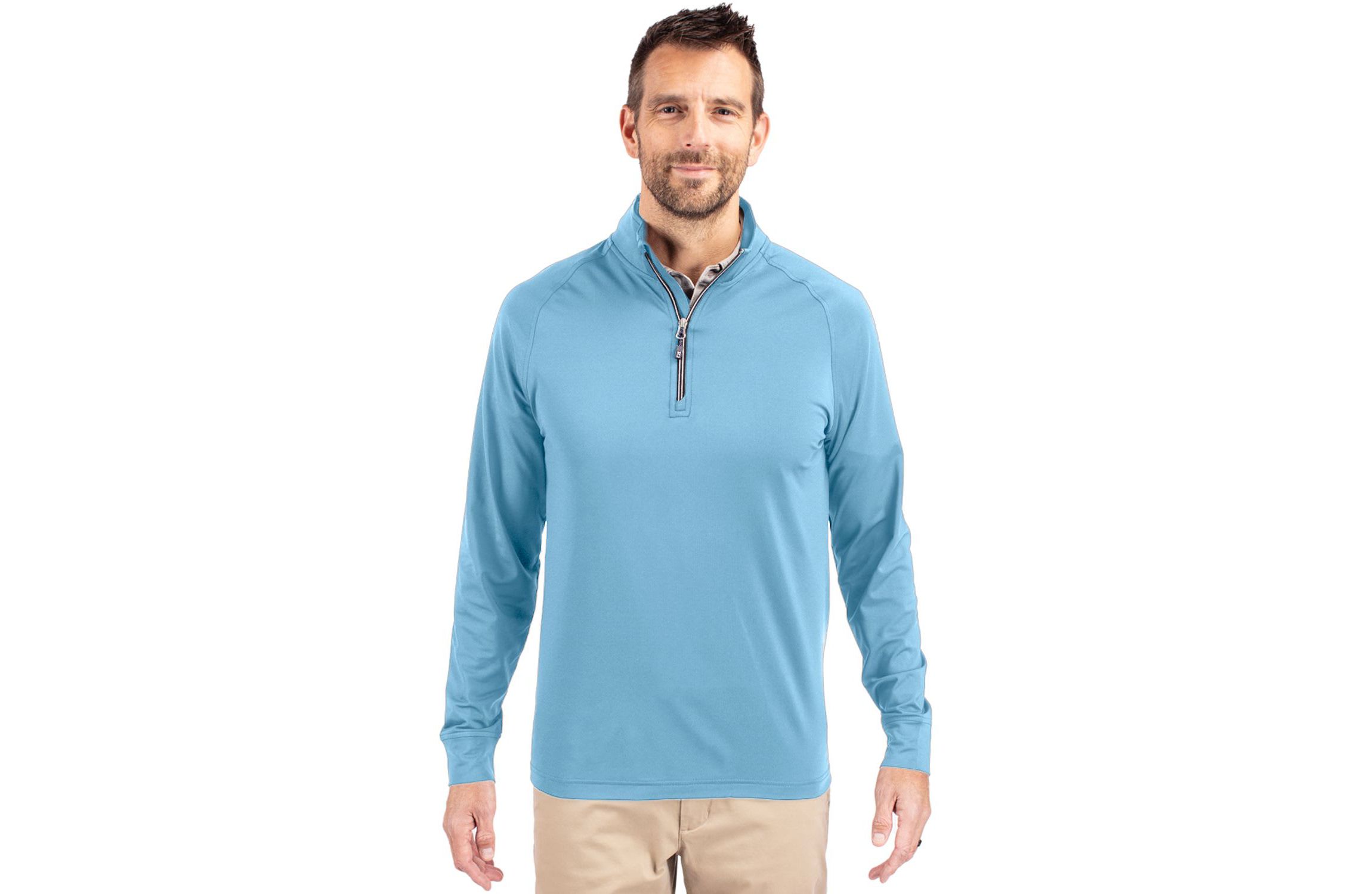 Big & Tall Cutter & Buck Adapt Eco Knit Stretch Recycled Mens Big and Tall Quarter Zip Pullover