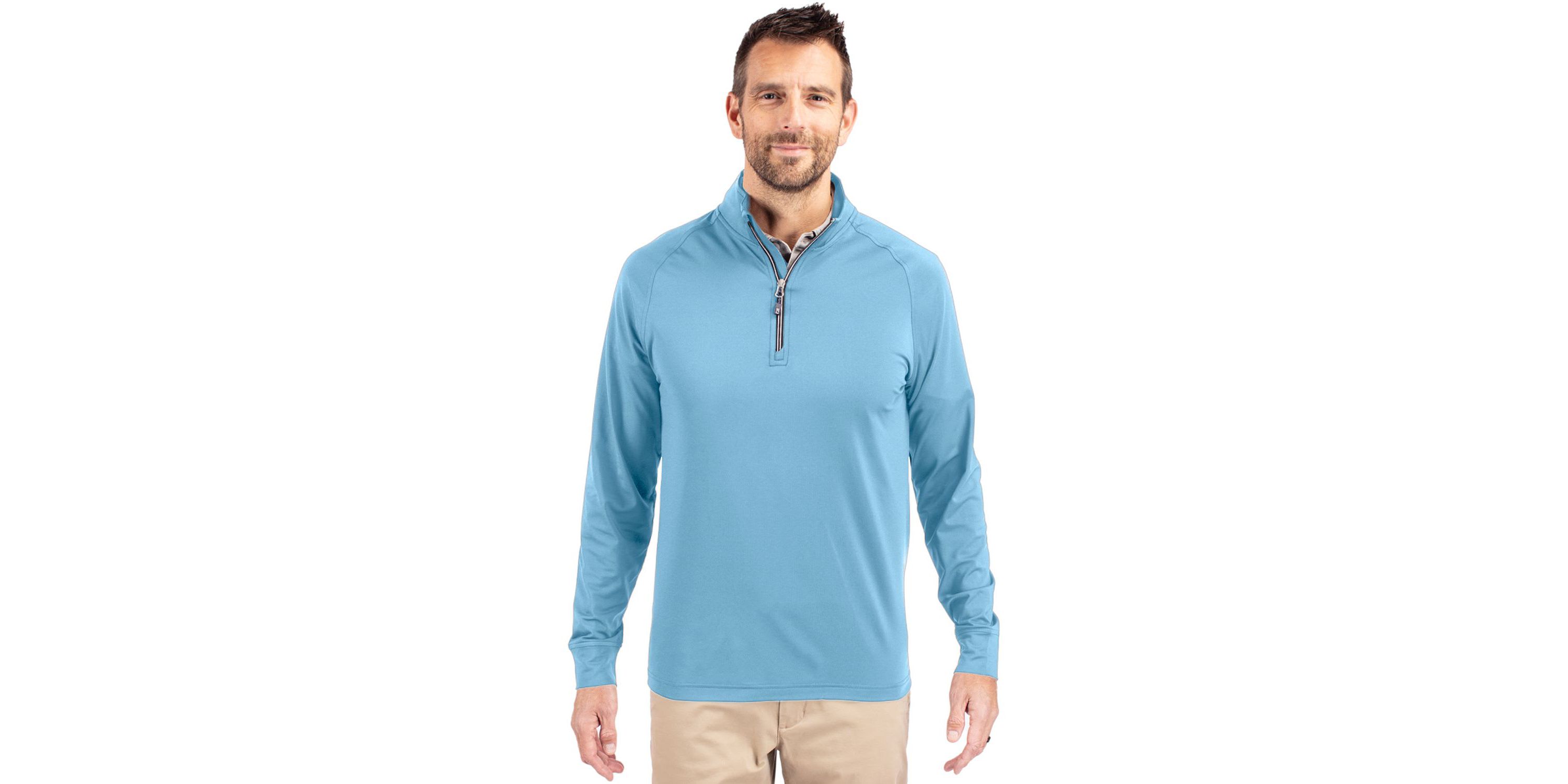 Big & Tall Cutter & Buck Adapt Eco Knit Stretch Recycled Mens Big and Tall Quarter Zip Pullover