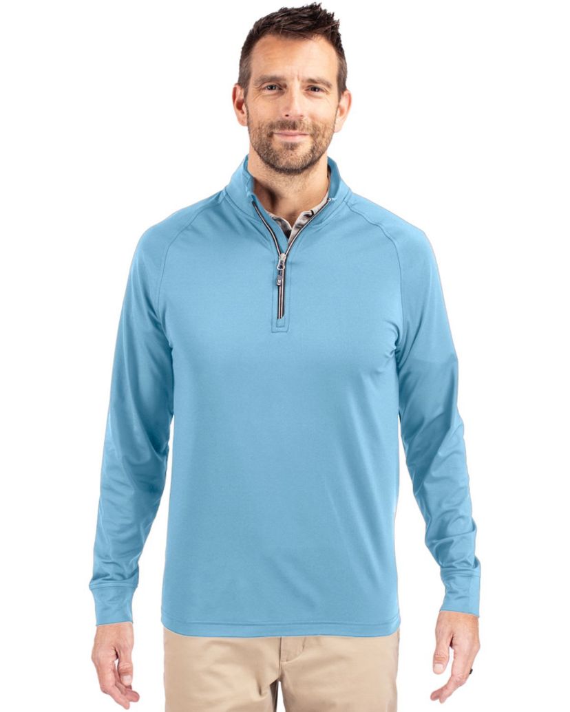 Big & Tall Cutter & Buck Adapt Eco Knit Stretch Recycled Mens Big and Tall Quarter Zip Pullover